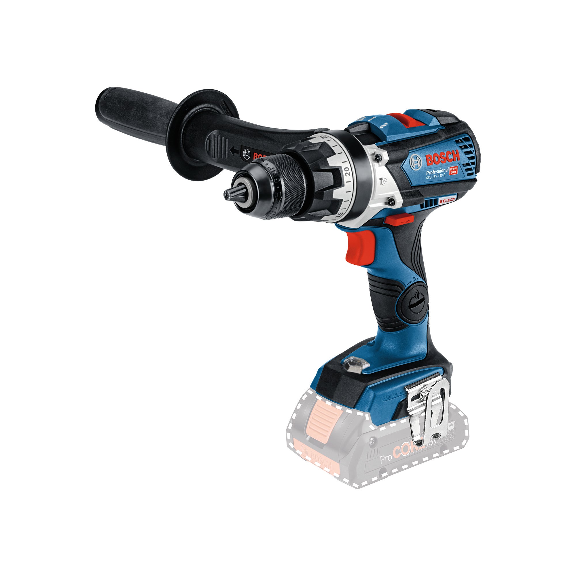 Bosch GSB 18V 110 C Professional Akku Schlagbohrschrauber 18 V 110 Nm 0615A500E0 Brushless 2x Akku 5 0 Ah Ladegeraet 35 tlg Bit Set L Boxx 1 - toolbrothers