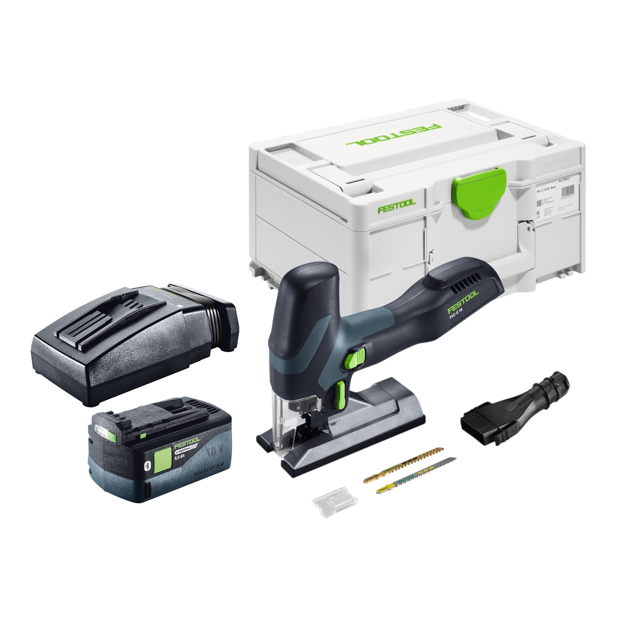 Festool PSC E 18 EB Basic Akku Pendelstichsaege 18 V 40 mm 1x Akku 5 0 Ah Ladegeraet Systainer 0 - toolbrothers
