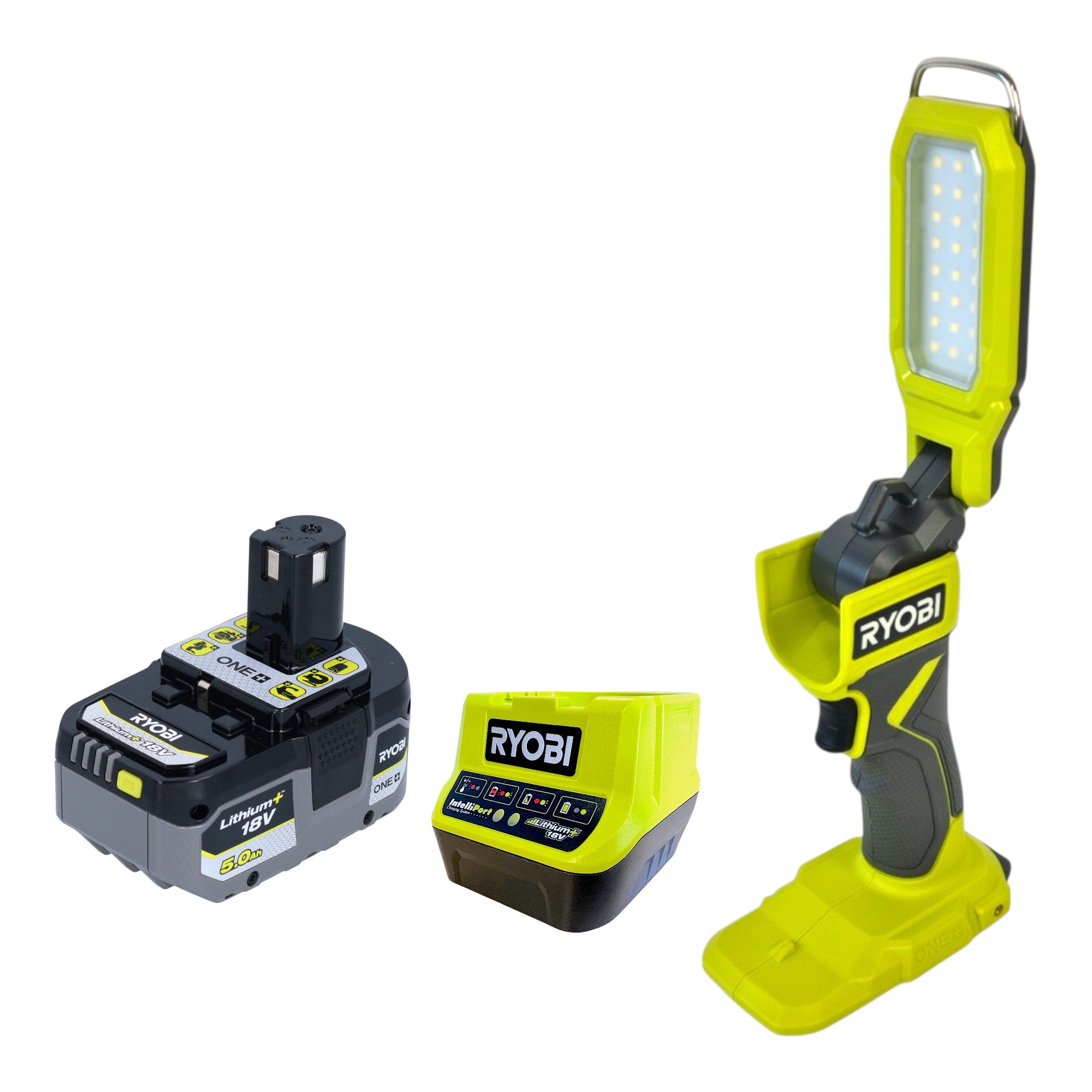 RYOBI RSL18 0 Akku Projektleuchte 18 V 800 Lumen 1x Akku 5 0 Ah Ladegeraet 0 - toolbrothers