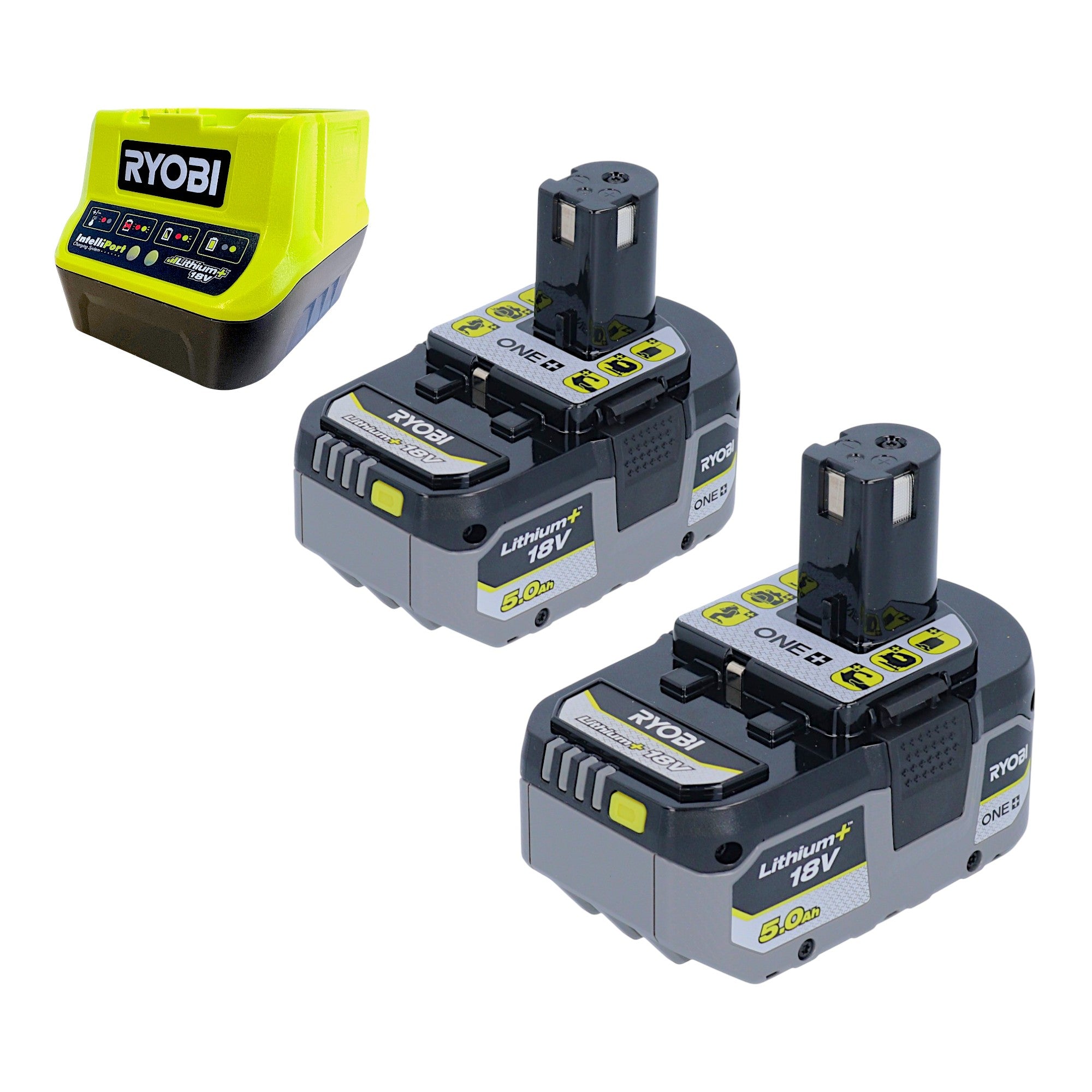 RYOBI RSL18 0 Akku Projektleuchte 18 V 800 Lumen 2x Akku 5 0 Ah Ladegeraet 2 - toolbrothers