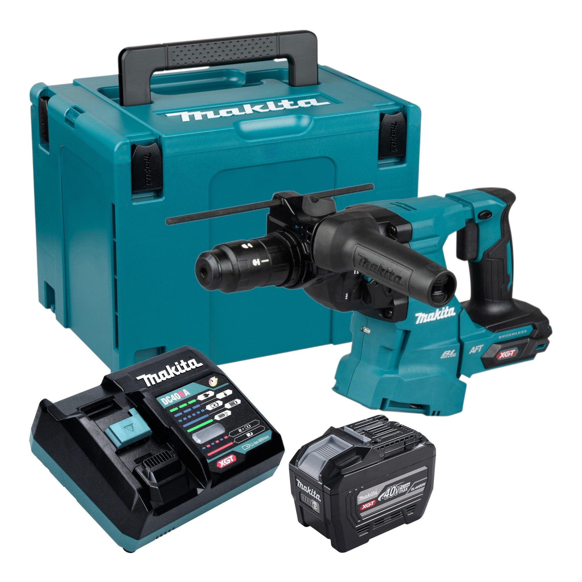 Makita HR 012 GE101 Akku Kombihammer 40 V max 3 3 J SDS plus Brushless 1x Akku 8 0 Ah Ladegeraet Makpac 0 - toolbrothers