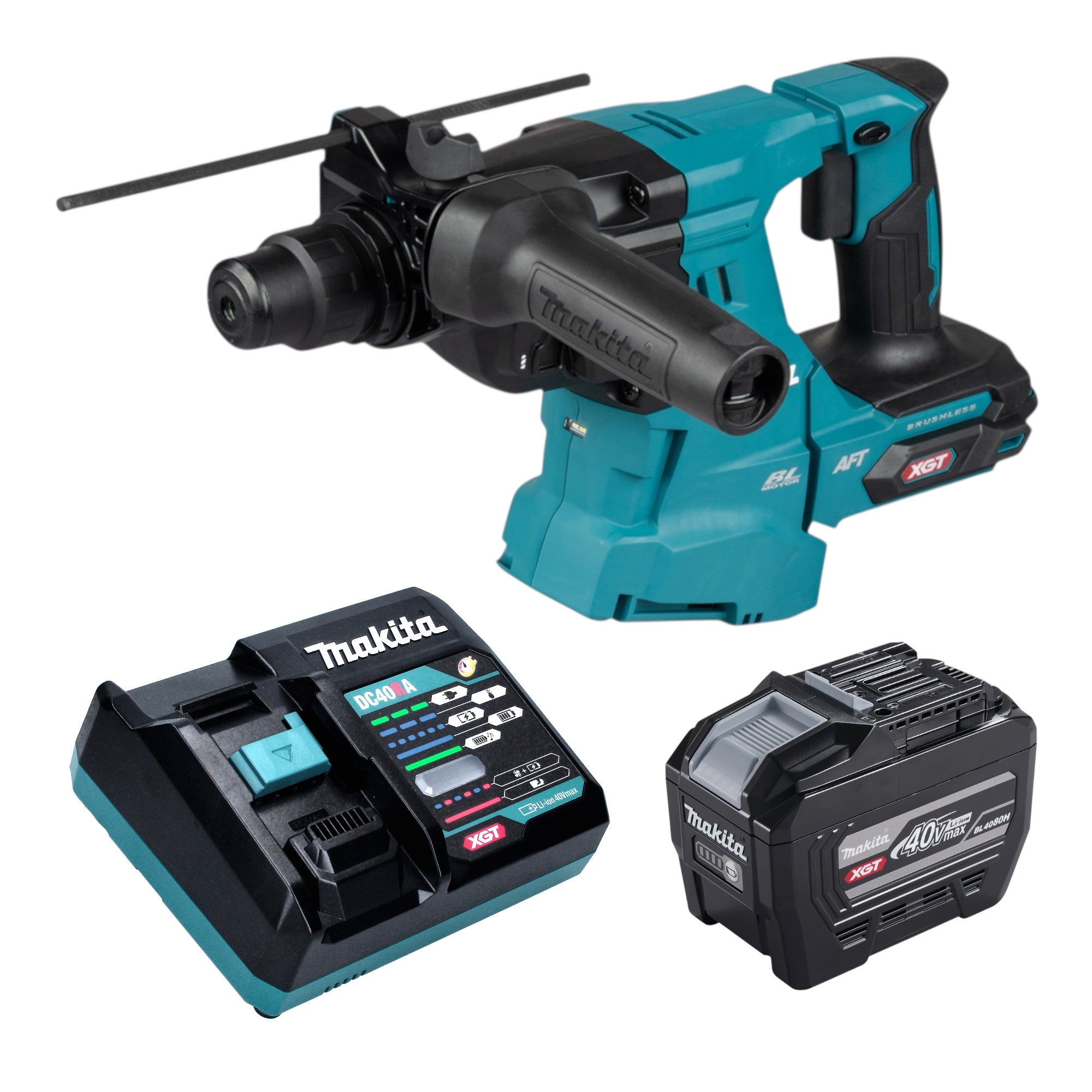 Makita HR 011 GE101 Akku Kombihammer 40 V max 3 3 J SDS plus Brushless 1x Akku 8 0 Ah Ladegeraet 0 - toolbrothers