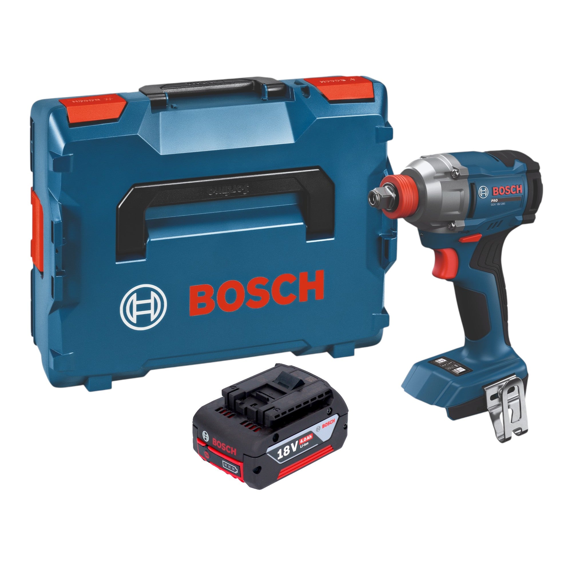 Bosch GDX 18V 285 Professional Akku Drehschlagschrauber 18 V 285 Nm 1x Akku 4 0 Ah L Boxx ohne Ladegeraet 0 - toolbrothers