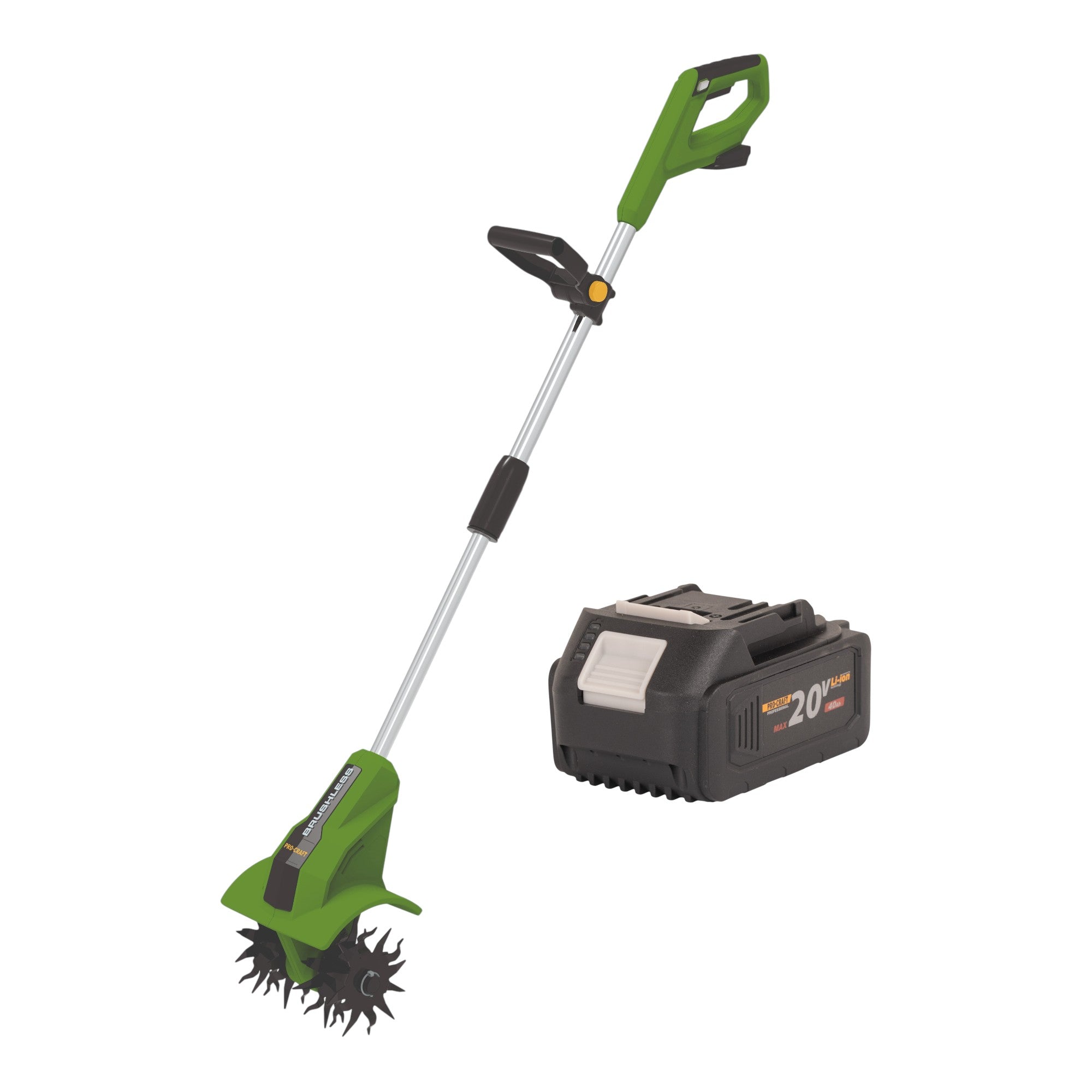 Procraft CT20bb Akku Kultivator 20 V 224 mm Brushless 1x Akku 4 0 Ah ohne Ladegeraet 0 - toolbrothers