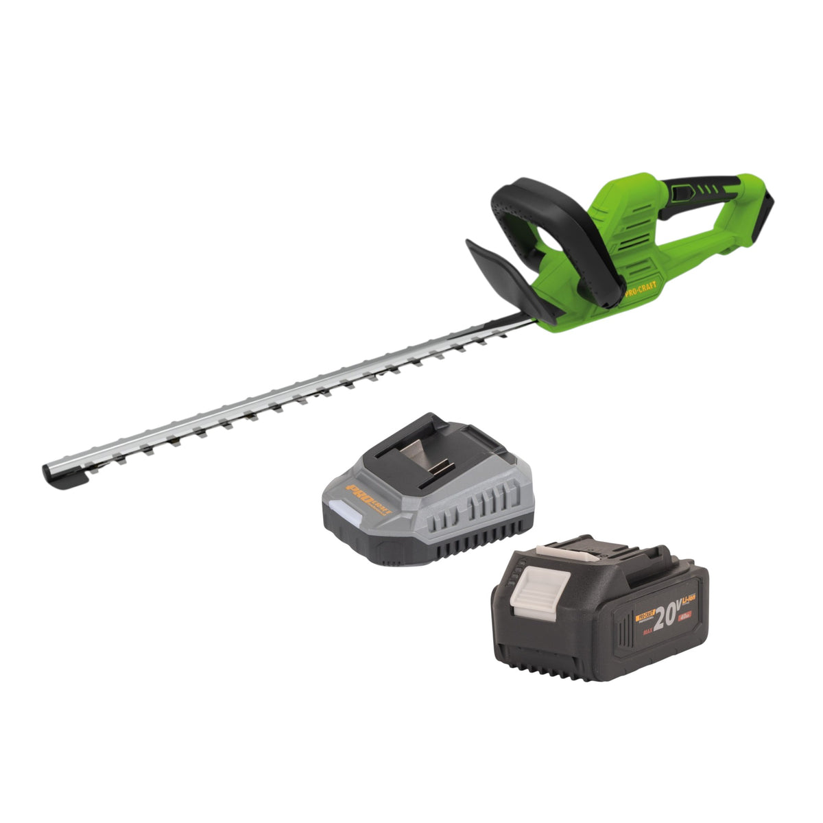 Nożyce do żywopłotu Procraft PZA26bb 20 V 550 mm bezszczotkowe + 1x akumulator 4,0 Ah + ładowarka