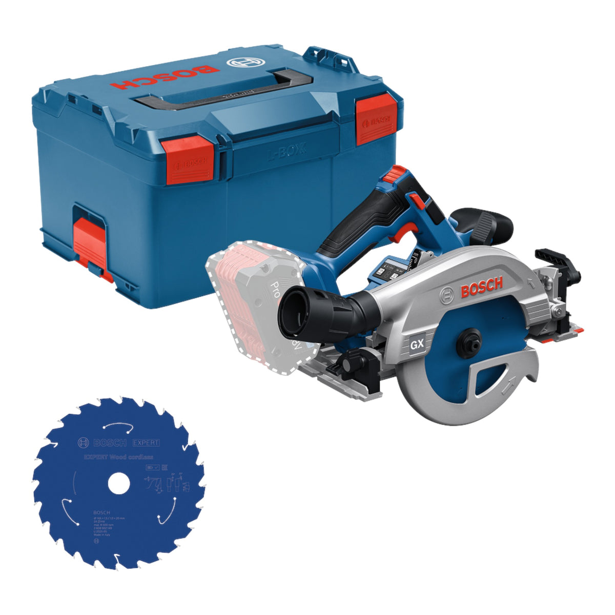 Bosch GKS 18V-57-2 GX Professional Akumulatorowa piła tarczowa 18 V 165 mm ( 0615A500DZ ) Bezszczotkowa + L-Boxx - bez akumulatora, bez ładowarki