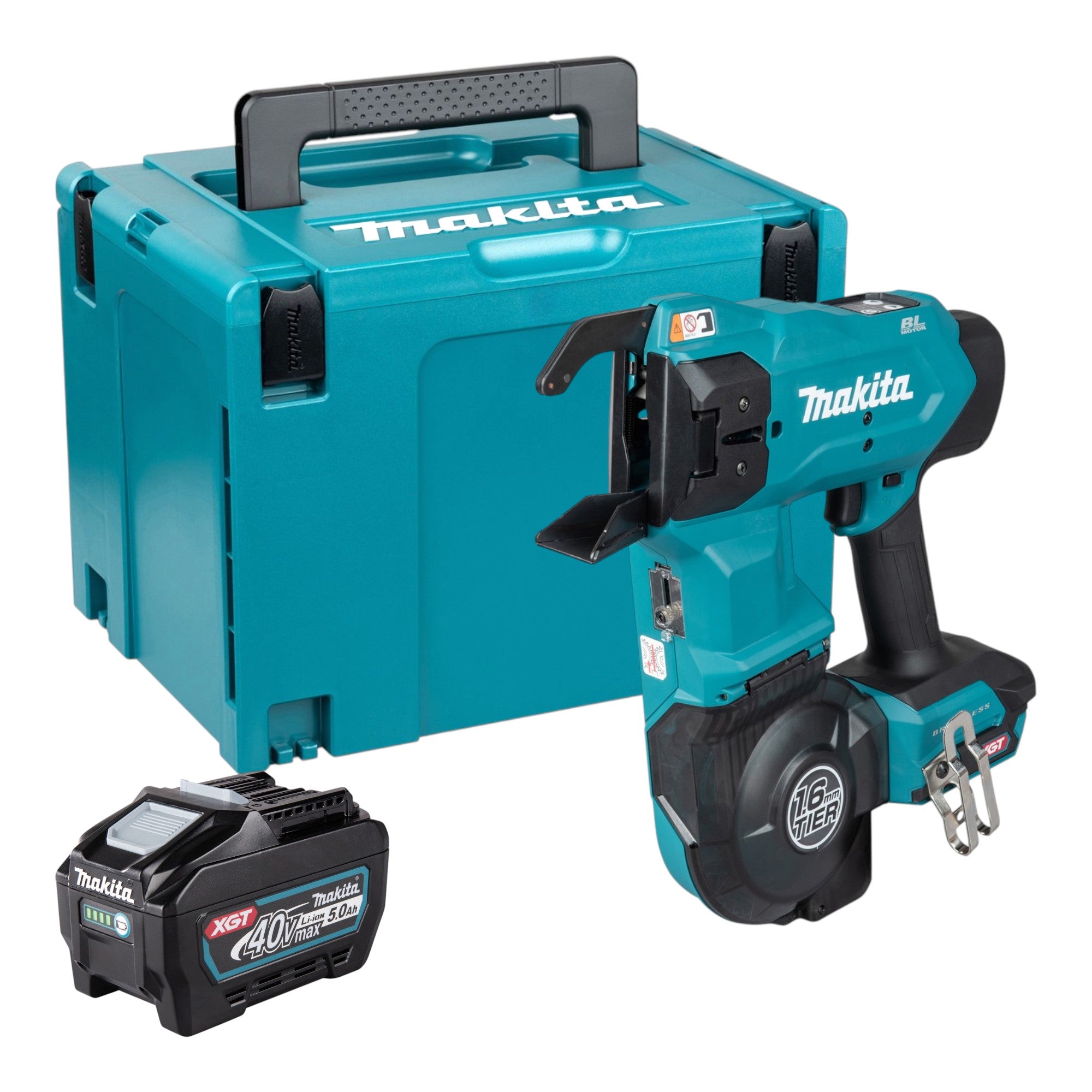 Makita TR 001 GT1 Akku Bewehrungsverbinder 40 V max 1 6 mm Brushless 1x Akku 5 0 Ah Makpac ohne Ladegeraet 0 - toolbrothers