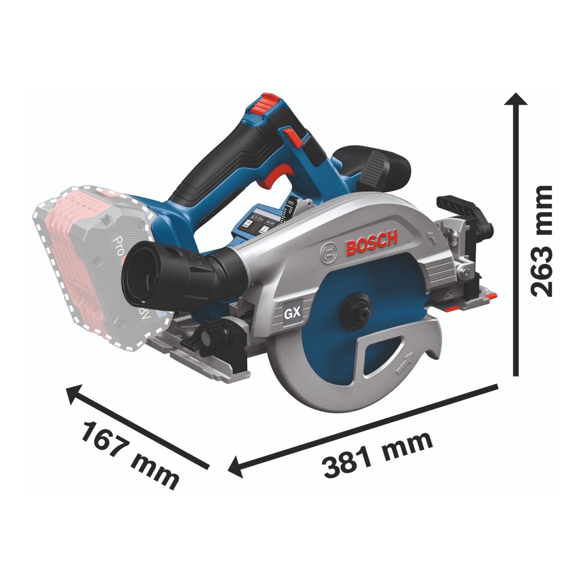 Bosch GKS 18V 57 2 GX Professional Akku Kreissaege 18 V 165 mm Brushless 1x ProCORE Akku 8 0 Ah L Boxx ohne Ladegeraet 4 - toolbrothers