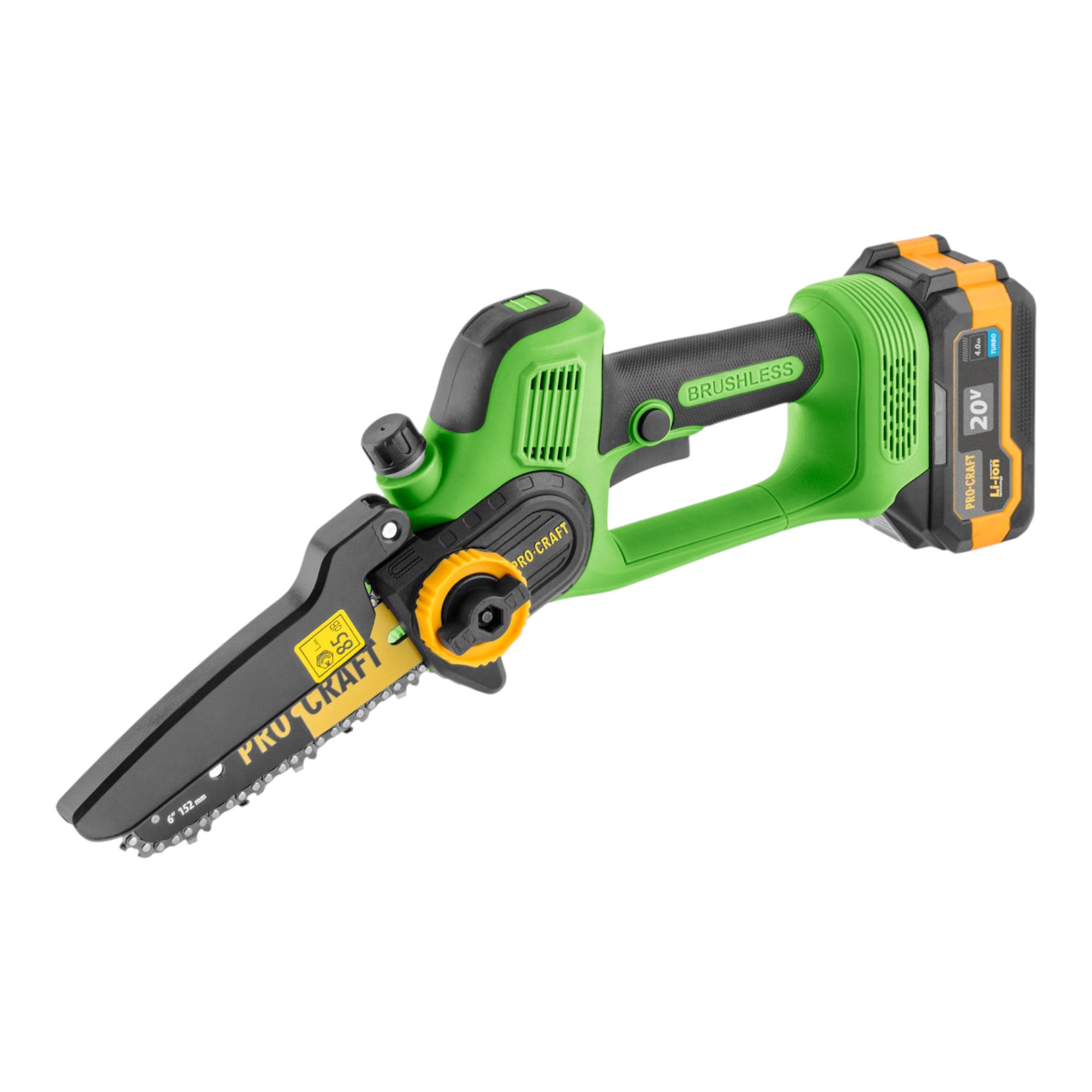 Procraft PKA35 Akku Astsaege Kettensaege 20 V 152 mm Brushless 1x Akku 4 0 Ah Ladegeraet Koffer 1 - toolbrothers