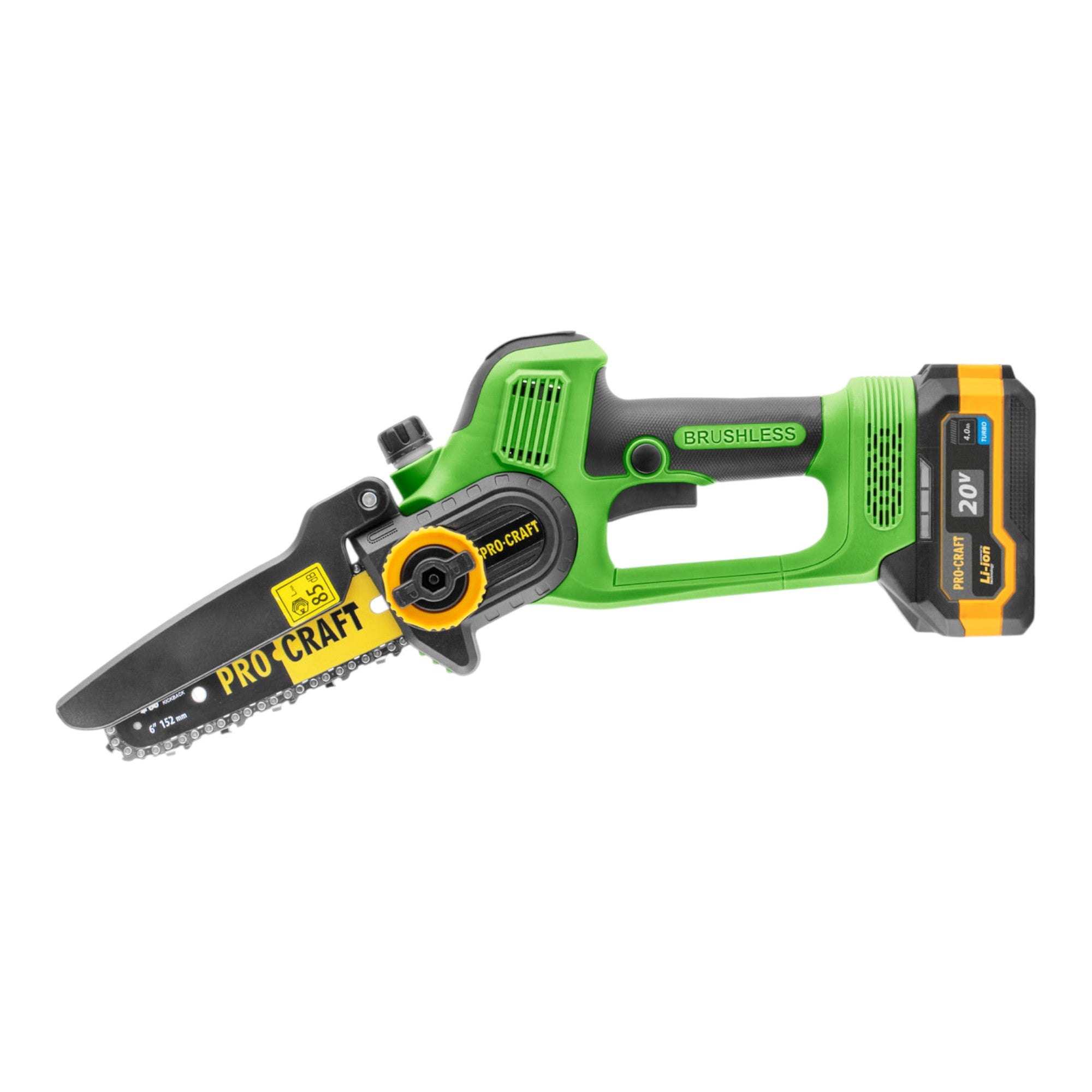 Procraft PKA35 Akku Astsaege Kettensaege 20 V 152 mm Brushless 1x Akku 4 0 Ah Ladegeraet Koffer 3 - toolbrothers