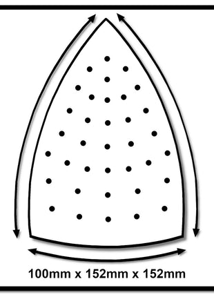 Mirka IRIDIUM Delta Schleifblätter Grip 100x152x152mm K180 50 Stk. ( 246JQ05018 ) - Toolbrothers