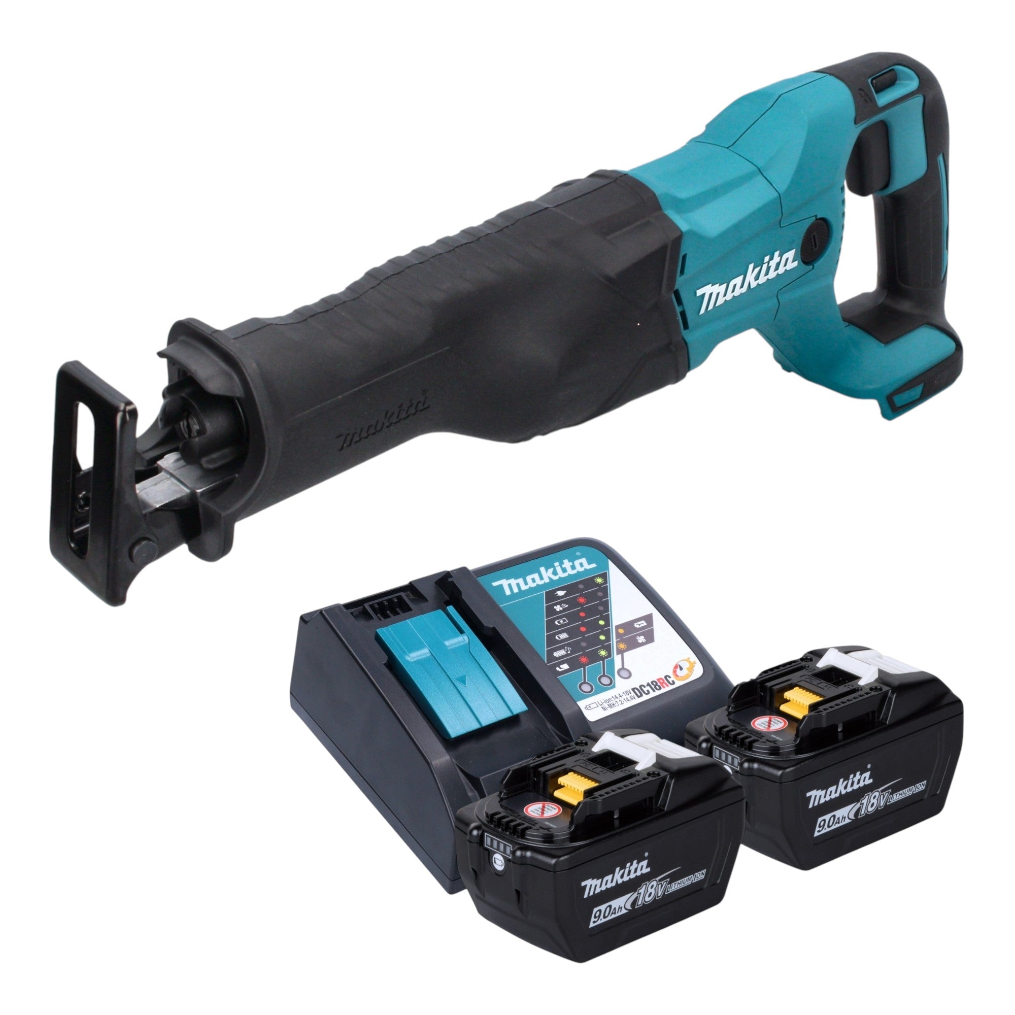 Makita DJR 186 Z Akku Reciprosaege Saebelsaege 18 V 2x Akku 9 0 Ah Ladegeraet 0 - toolbrothers