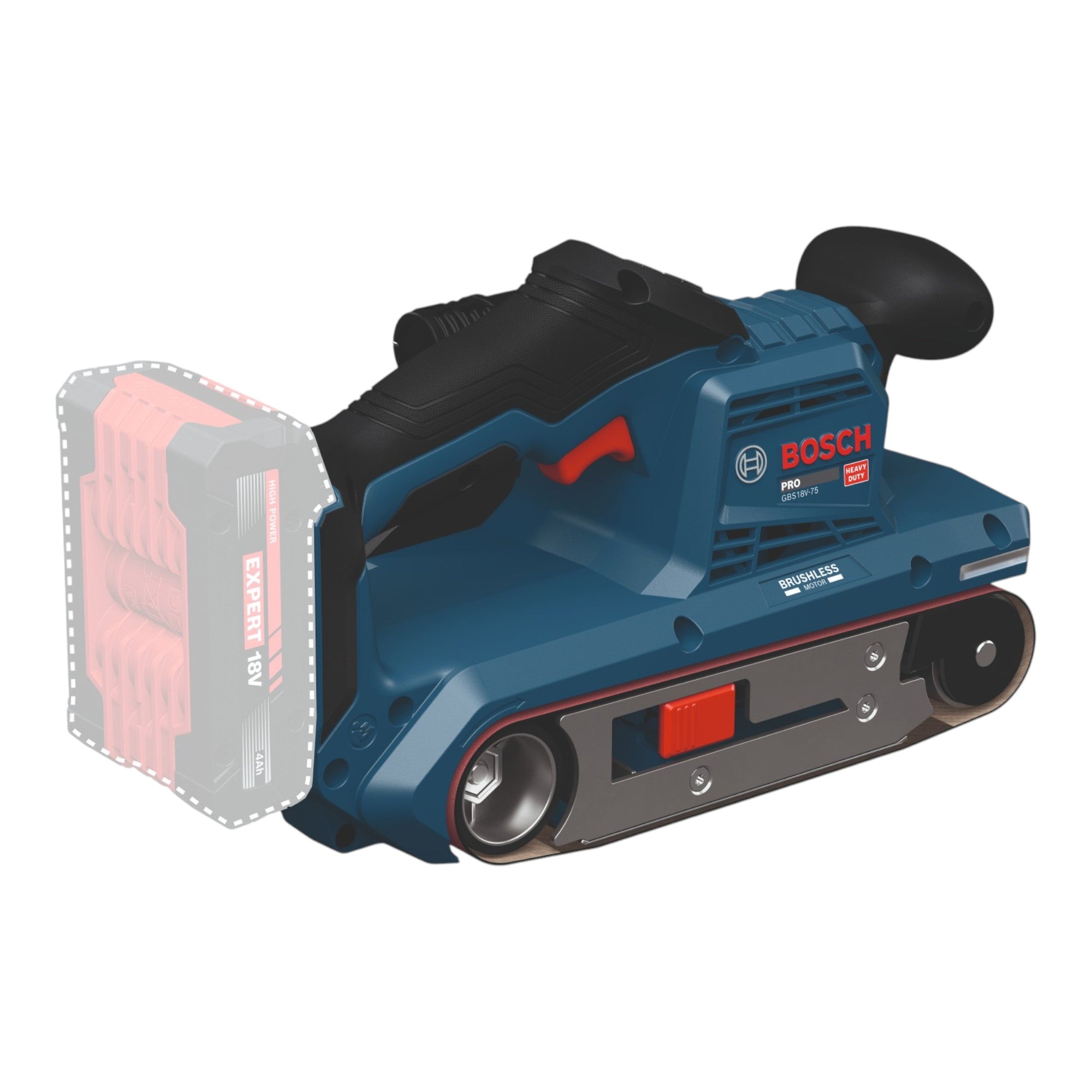 Bosch GBS 18V 75 Akku Bandschleifer 18 V 76 x 533 mm Brushless 2x Akku 4 0 Ah Ladegeraet 3 - toolbrothers