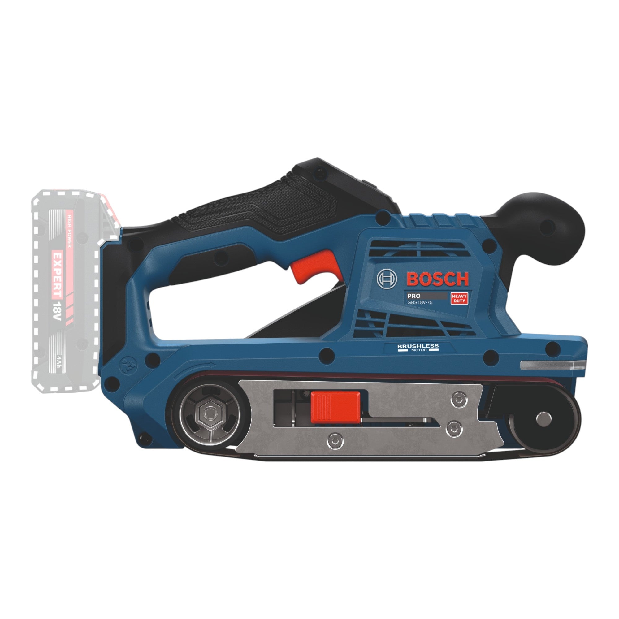 Bosch GBS 18V 75 Akku Bandschleifer 18 V 76 x 533 mm Brushless 2x Akku 4 0 Ah Ladegeraet 1 - toolbrothers