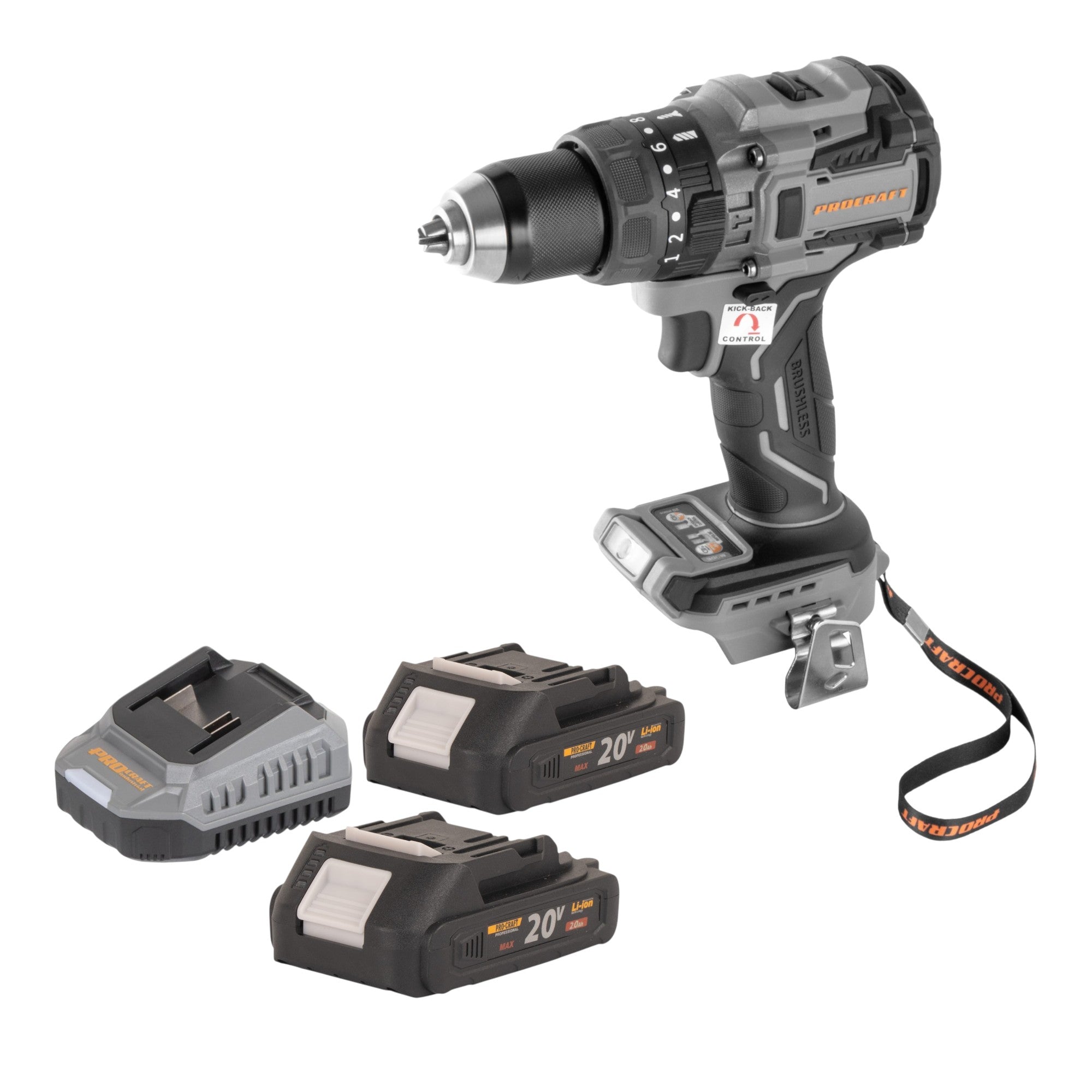 Procraft Industrial CD20B BB Akku Schlagbohrschrauber 20 V 150 Nm Brushless 2x Akku 2 0 Ah Ladegeraet 0 - toolbrothers