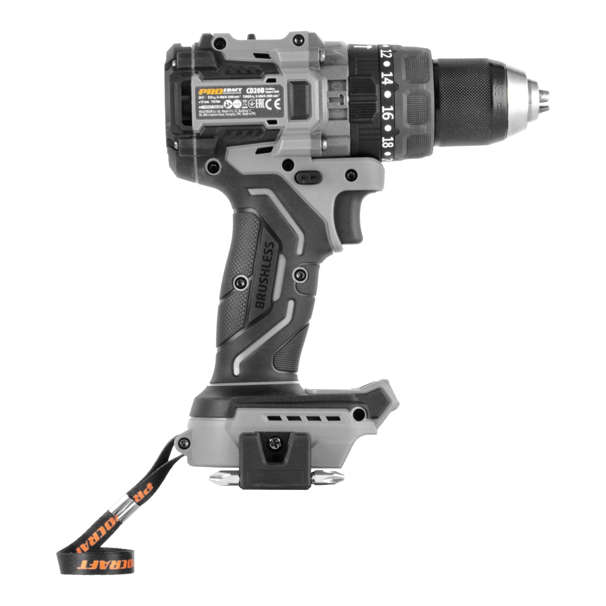 Procraft Industrial CD20B BB Akku Schlagbohrschrauber 20 V 150 Nm Brushless 2x Akku 2 0 Ah Ladegeraet RHINO Toolcase 4 - toolbrothers