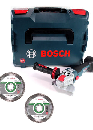 Bosch GWX 18V-10 C Akku Winkelschleifer 18V 125mm brushless X-LOCK + 2x Diamant Trennscheibe X-LOCK 125x22,23mm Best for Ceramic + L-BOXX - Toolbrothers