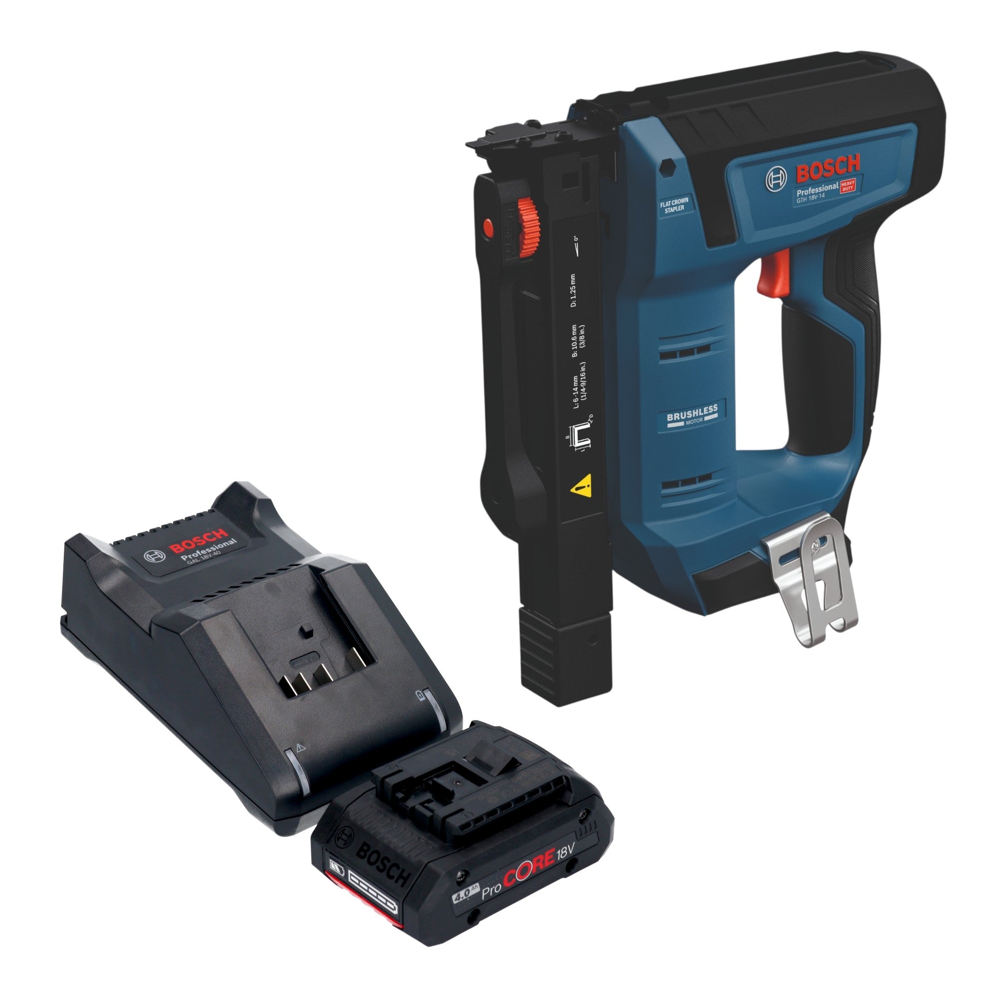 Bosch GTH 18V 14 Akku Holzklammerer 18 V 10 6 x 6 14 mm Brushless 1x ProCORE Akku 4 0 Ah Ladegeraet 0 - toolbrothers