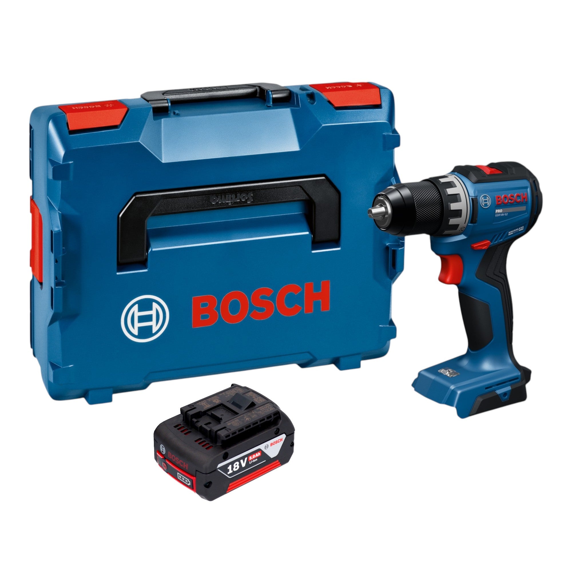 Bosch GSR 18V 52 Professional Akku Bohrschrauber 18 V 70 Nm Brushless 1x Akku 5 0 Ah L Boxx ohne Ladegeraet 0 - toolbrothers