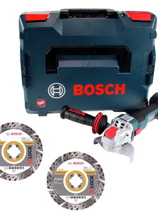 Bosch GWX 18V-10 C Akku Winkelschleifer 18V 125mm brushless X-LOCK + 2x Diamant Trennscheibe X-LOCK 125x22,23mm Best for Universal + L-BOXX - Toolbrothers