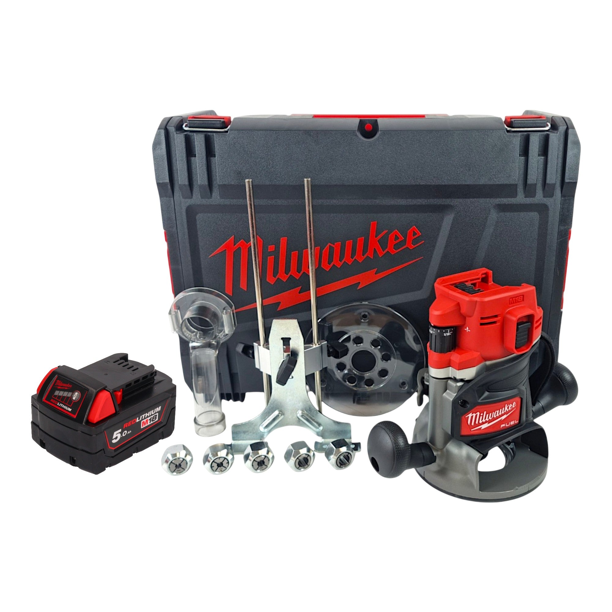 Milwaukee M18 FR12 501X Akku Oberfraese 18 V 6 0 mm 1 2 Brushless 1x Akku 5 0 Ah HD Box ohne Ladegeraet 0 - toolbrothers