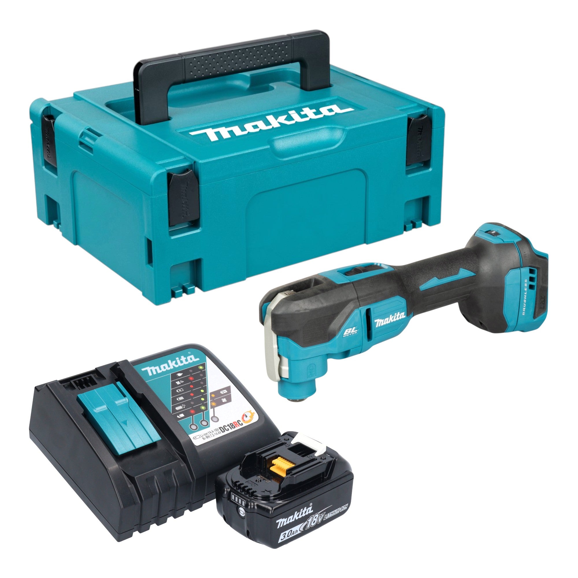Makita DTM 53 RF1J Akku Multifunktionswerkzeug 18 V OIS Starlock Brushless 1x Akku 3 0 Ah Ladegeraet Makpac 0 - toolbrothers