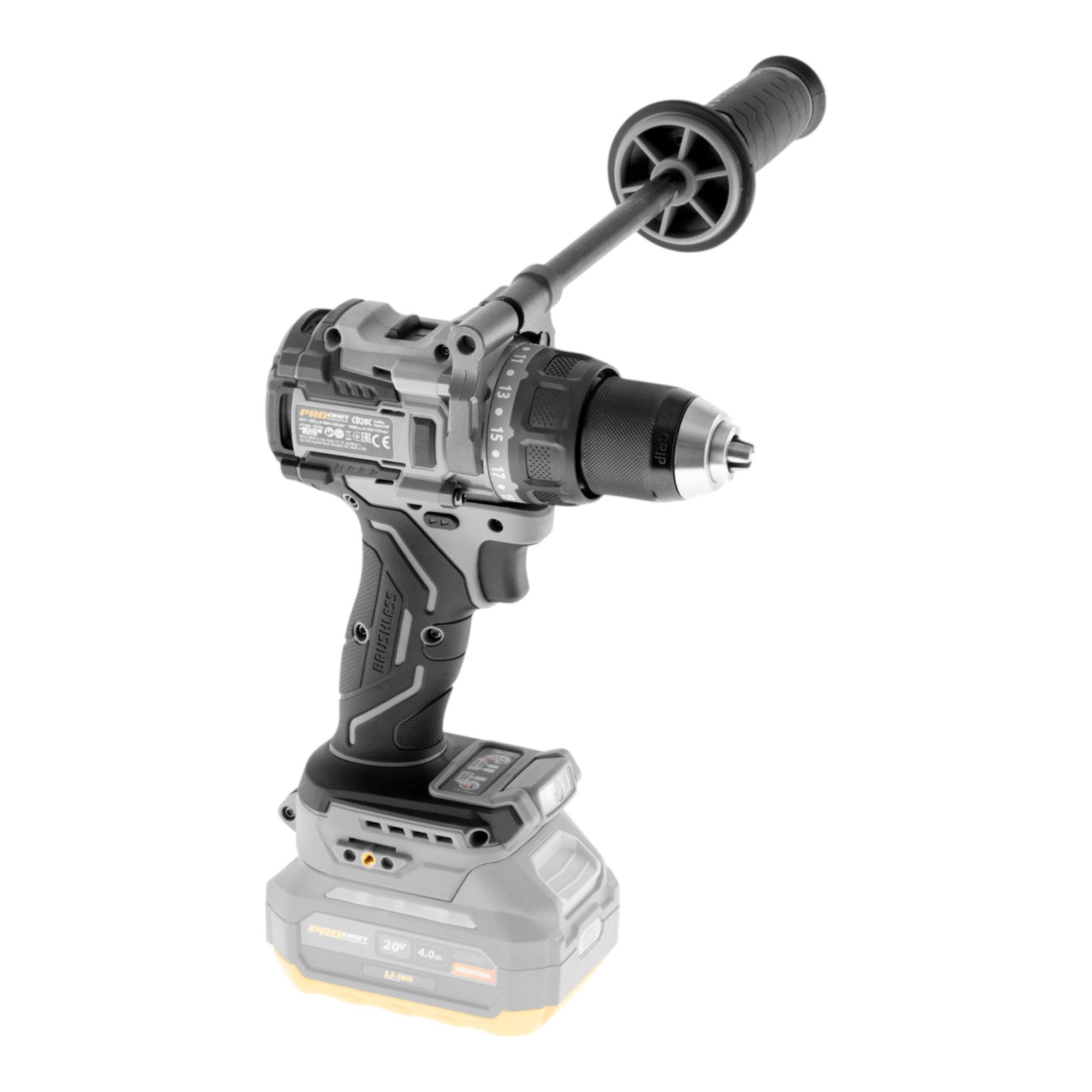ProCraft Industrial CD20C BB Akku Schlagbohrschrauber 20 V 120 Nm Brushless 1x Akku 2 0 Ah Ladegeraet 4 - toolbrothers