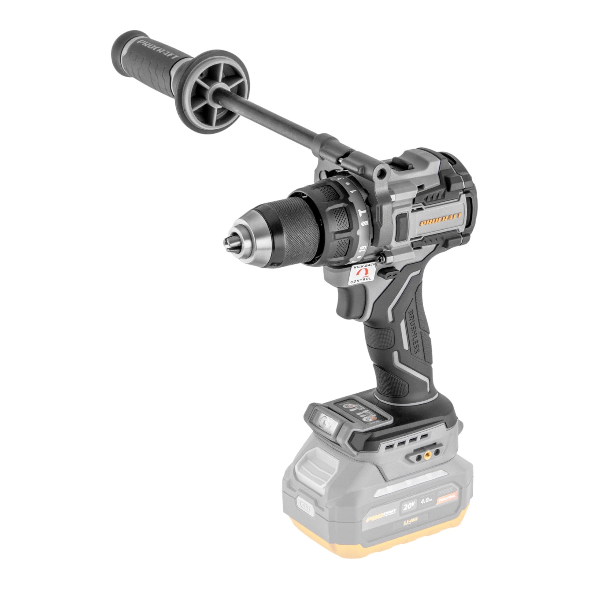 ProCraft Industrial CD20C BB Akku Schlagbohrschrauber 20 V 120 Nm Brushless 1x Akku 4 0 Ah Ladegeraet 1 - toolbrothers
