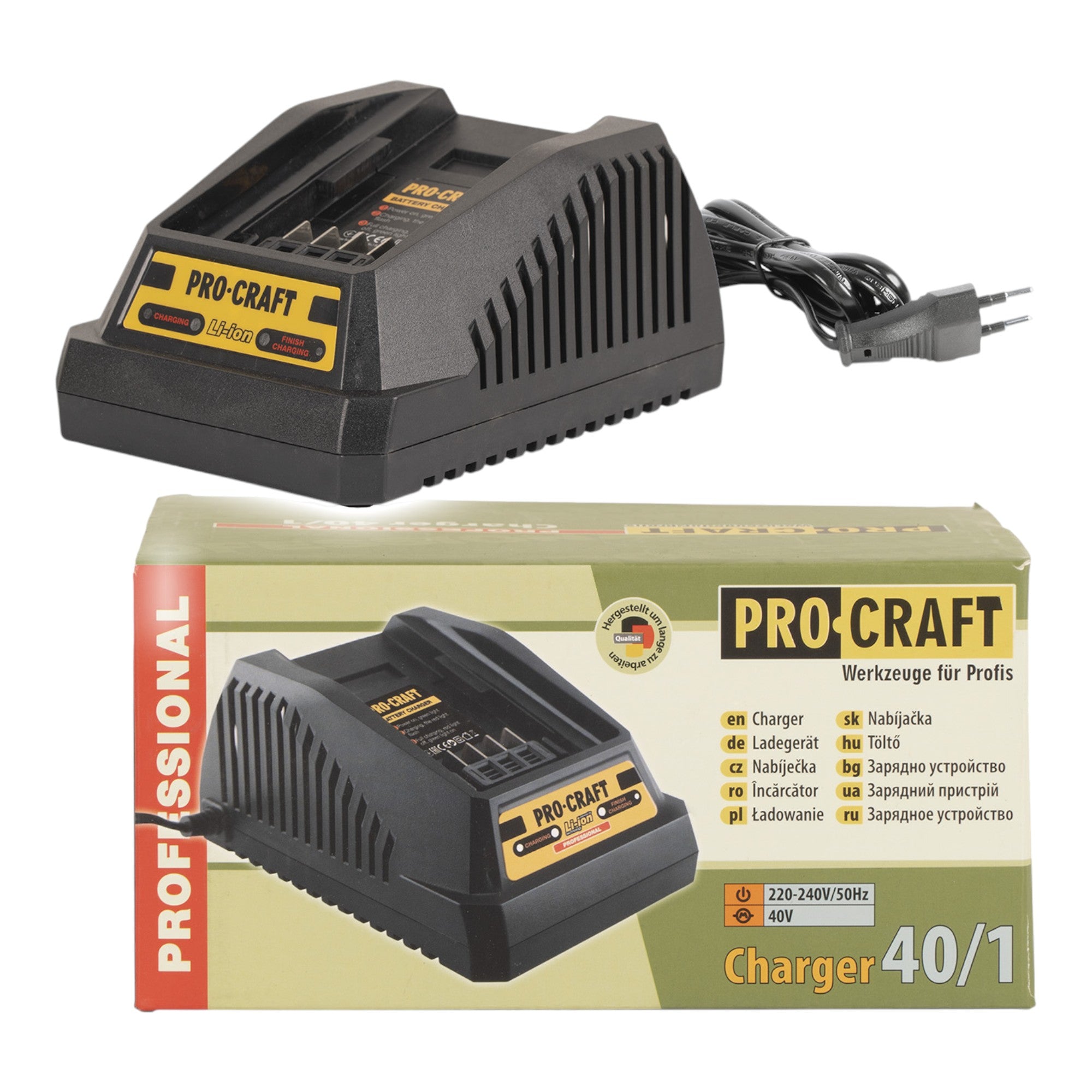 Procraft 40 1 Ladegeraet 40 V fuer 40 Volt Li Ionen Akkus 0 - toolbrothers