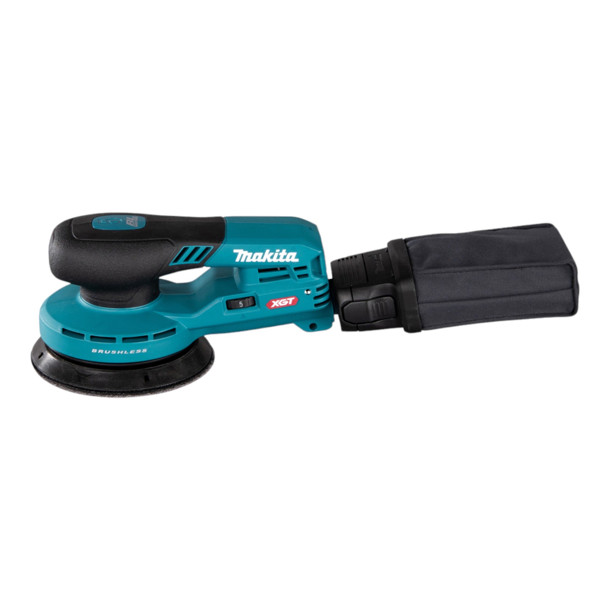 Makita BO 001 CGU201 Akku Exzenterschleifer 40 V max 125 mm 5 0 mm Hub Brushless 2x Akku 4 0 Ah Ladegeraet Makpac 1 - toolbrothers