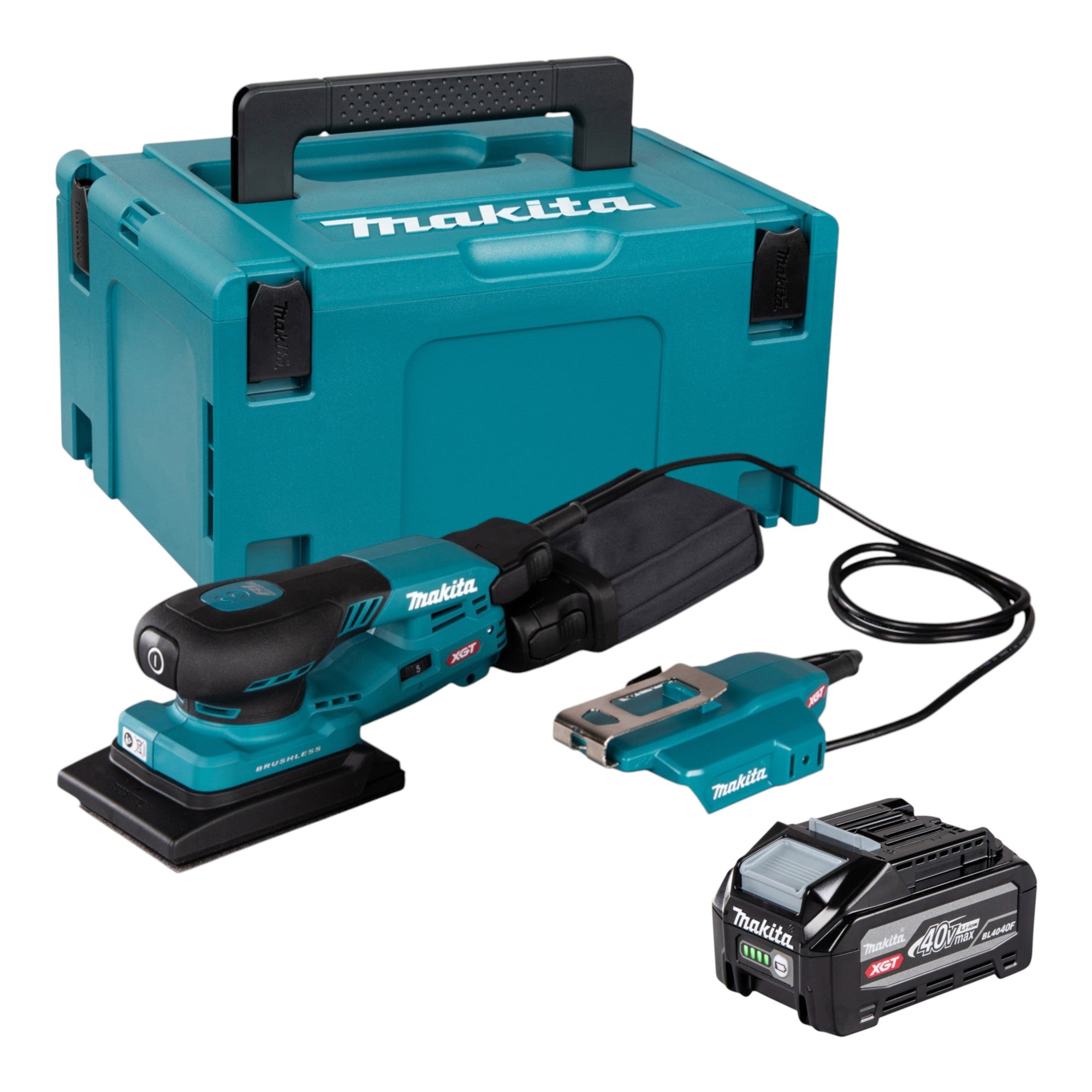Makita BO 005 CGU101 Akku Schwingschleifer 40 V max 80 x 130 mm 3 0 mm Hub Brushless 1x Akku 4 0 Ah Makpac ohne Ladegeraet 0 - toolbrothers