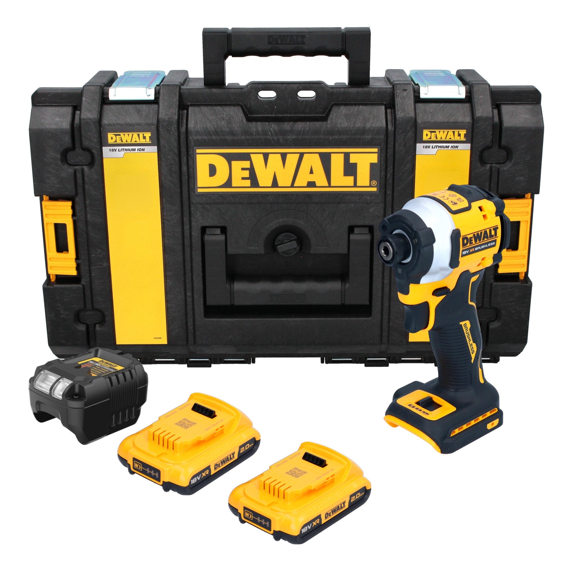 DeWalt DCF 850 D2 Akku Schlagschrauber 18 V 205 Nm 1 4 Brushless 2x Akku 2 0 Ah Ladegeraet Tough Box 0 - toolbrothers