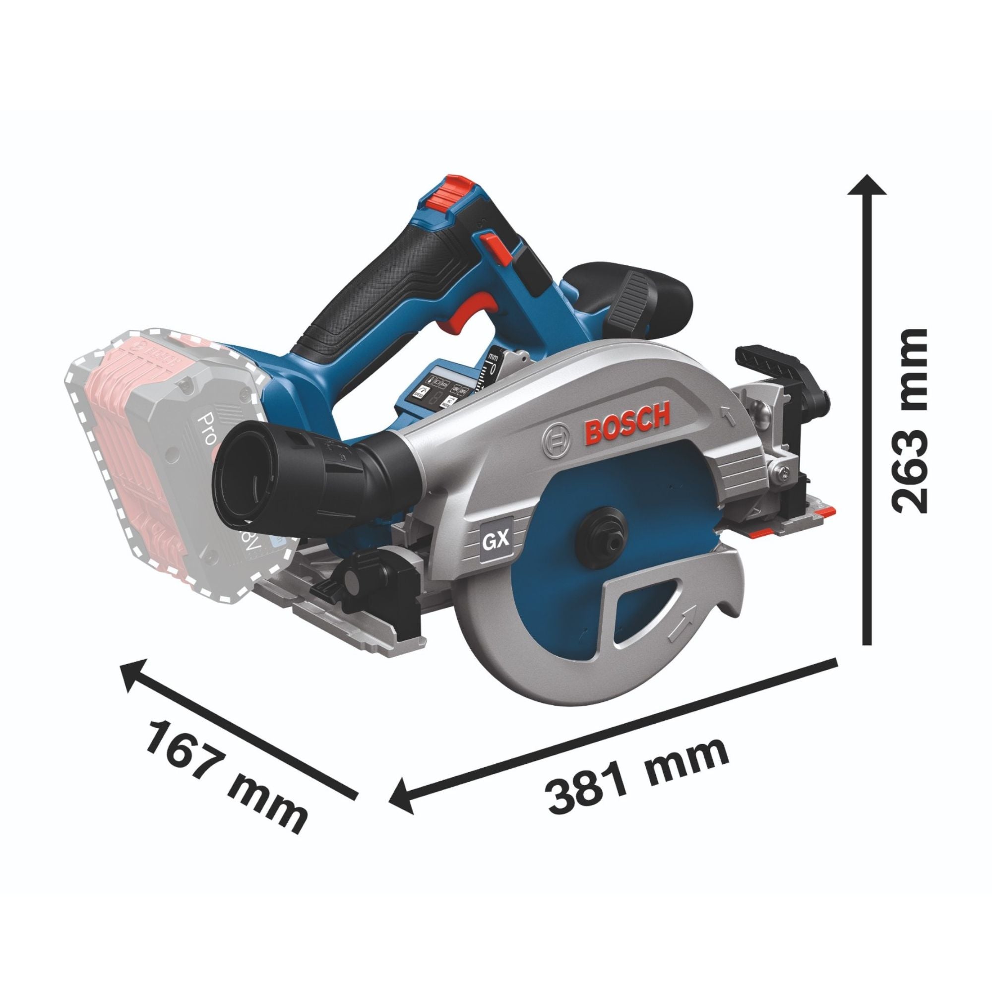 Bosch GKS 18V 57 2 GX Professional Akku Kreissaege 18 V 165 mm 06016C1003 Brushless Kappschiene ohne Akku ohne Ladegeraet 4 - toolbrothers