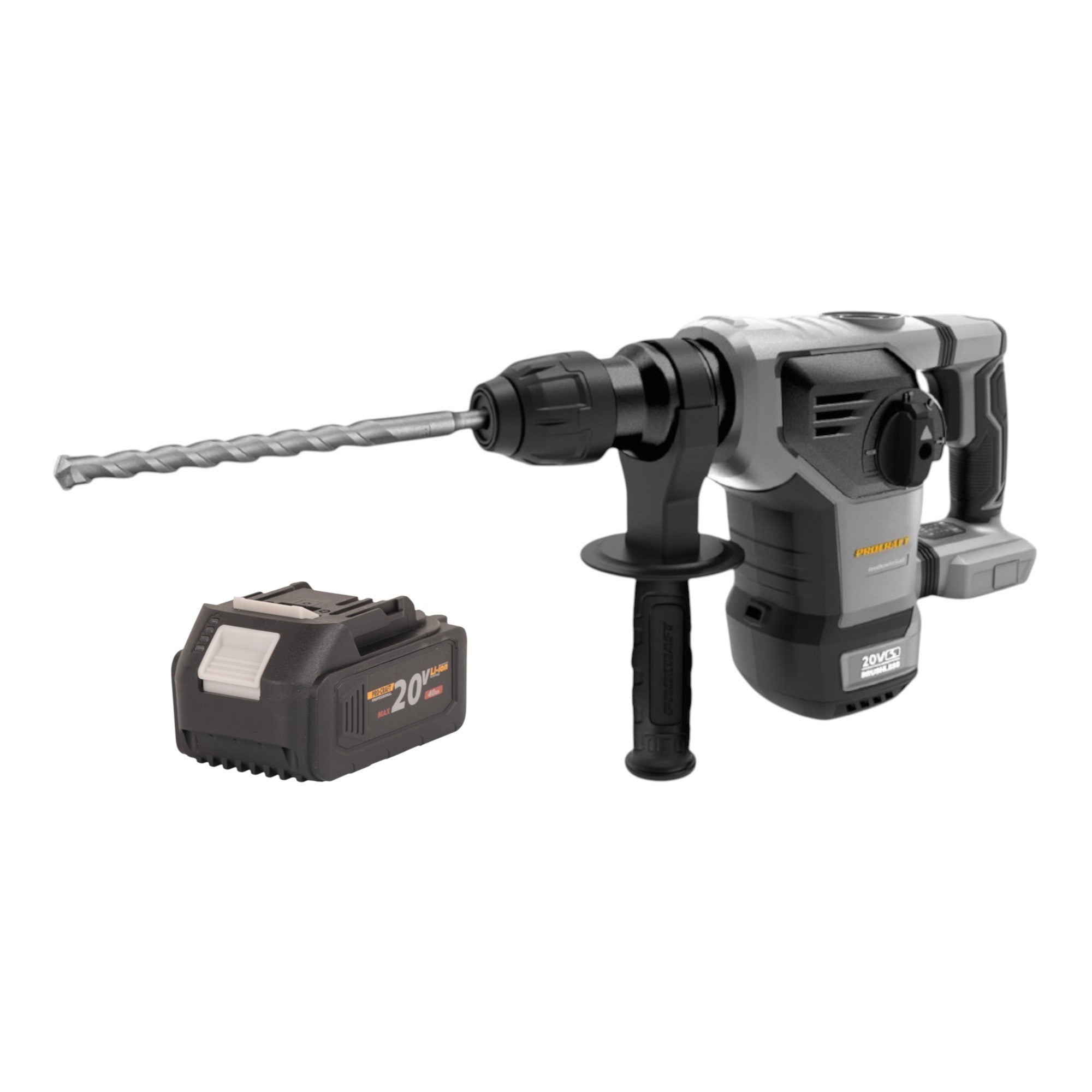 Procraft Industrial HD20B BB C Akku Kombihammer 20 V 5 J SDS plus Brushless 1x Akku 4 0 Ah Koffer ohne Ladegeraet 0 - toolbrothers