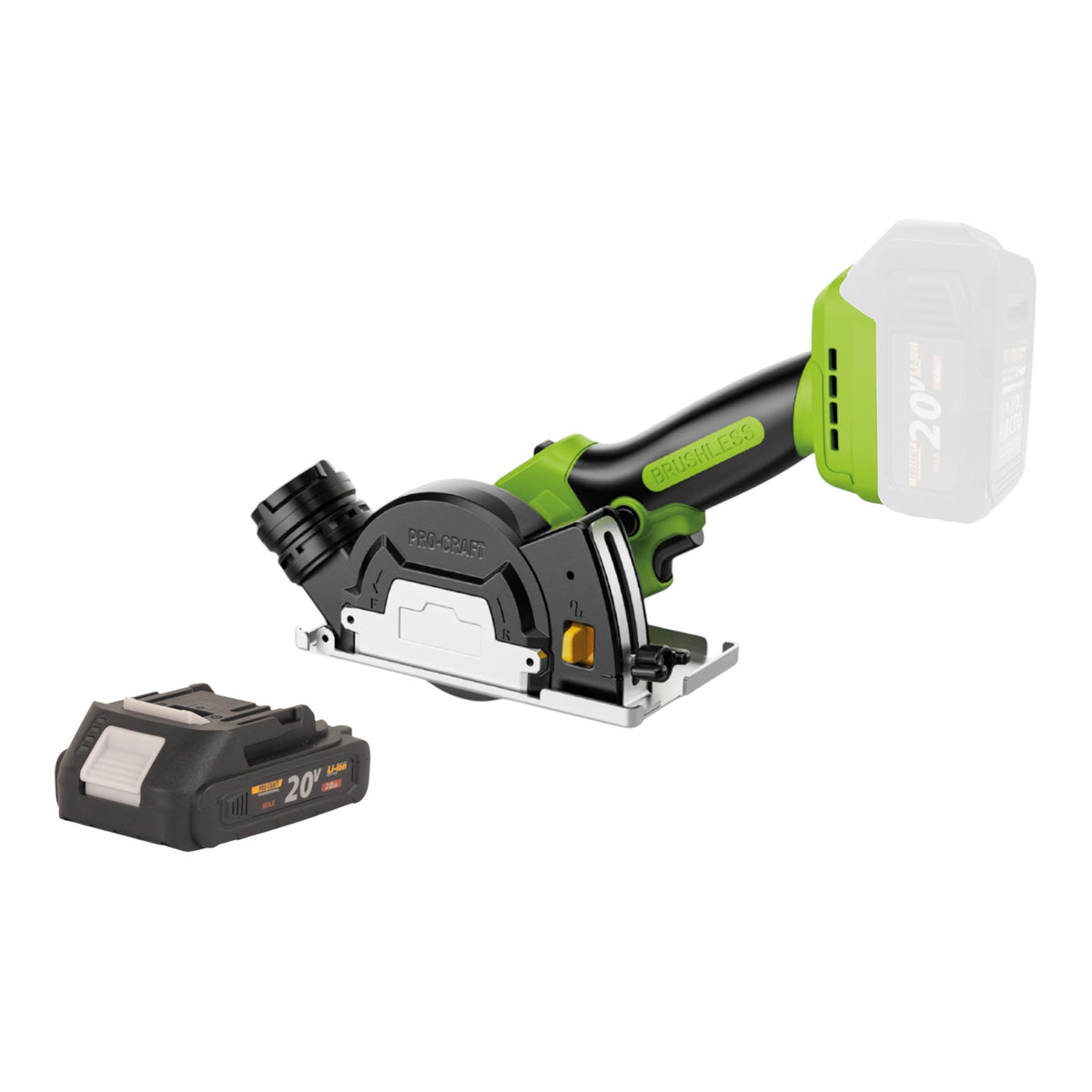 Procraft PCA16-BB Mini akumulatorowa piła uniwersalna 20 V 85 mm bezszczotkowa + 1x akumulator 2,0 Ah – bez ładowarki