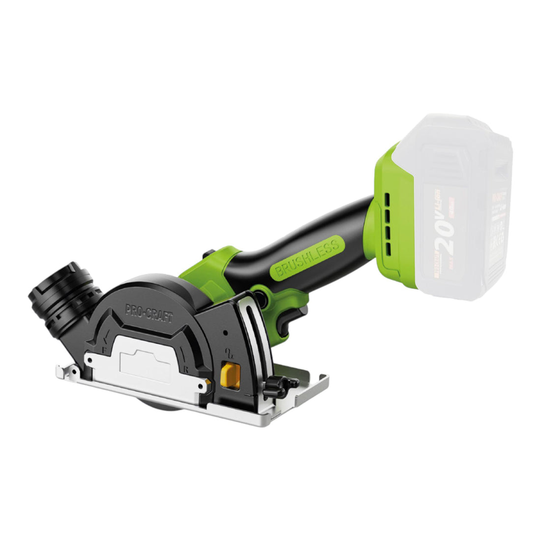 Procraft PCA16-BB Mini akumulatorowa piła uniwersalna 20 V 85 mm bezszczotkowa + 1x akumulator 2,0 Ah + ładowarka
