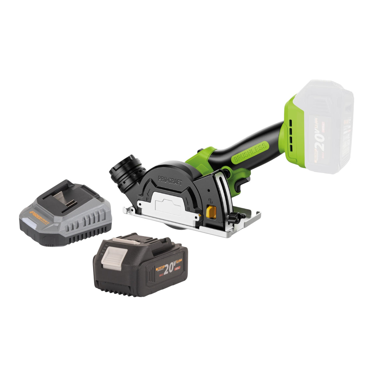 Procraft PCA16-BB Mini akumulatorowa piła uniwersalna 20 V 85 mm bezszczotkowa + 1x akumulator 4,0 Ah + ładowarka