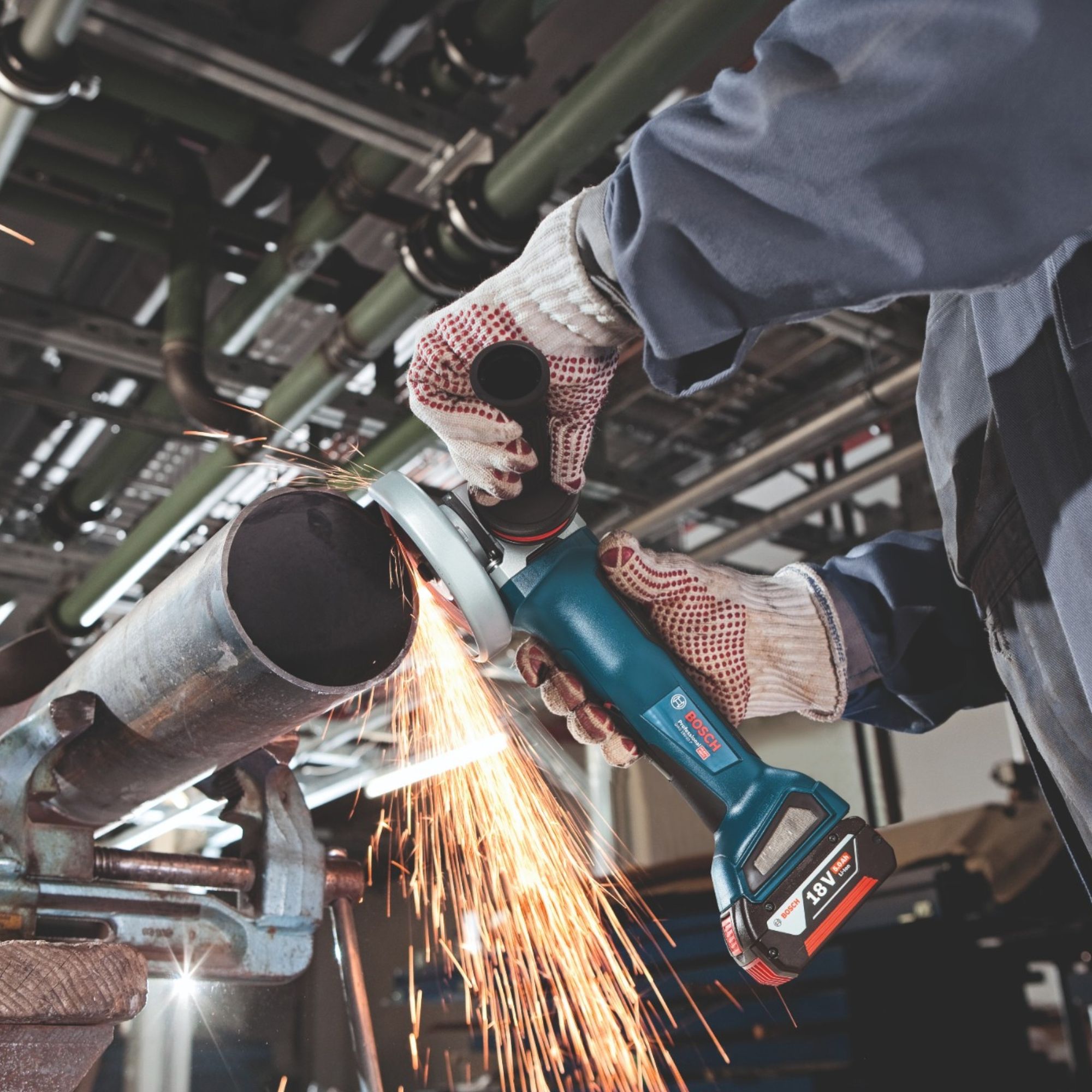 Bosch GWX 18V 10 P Professional Akku Winkelschleifer 18 V 125 mm X LOCK Brushless 1x Akku 5 0 Ah Ladegeraet L Boxx 4 - toolbrothers
