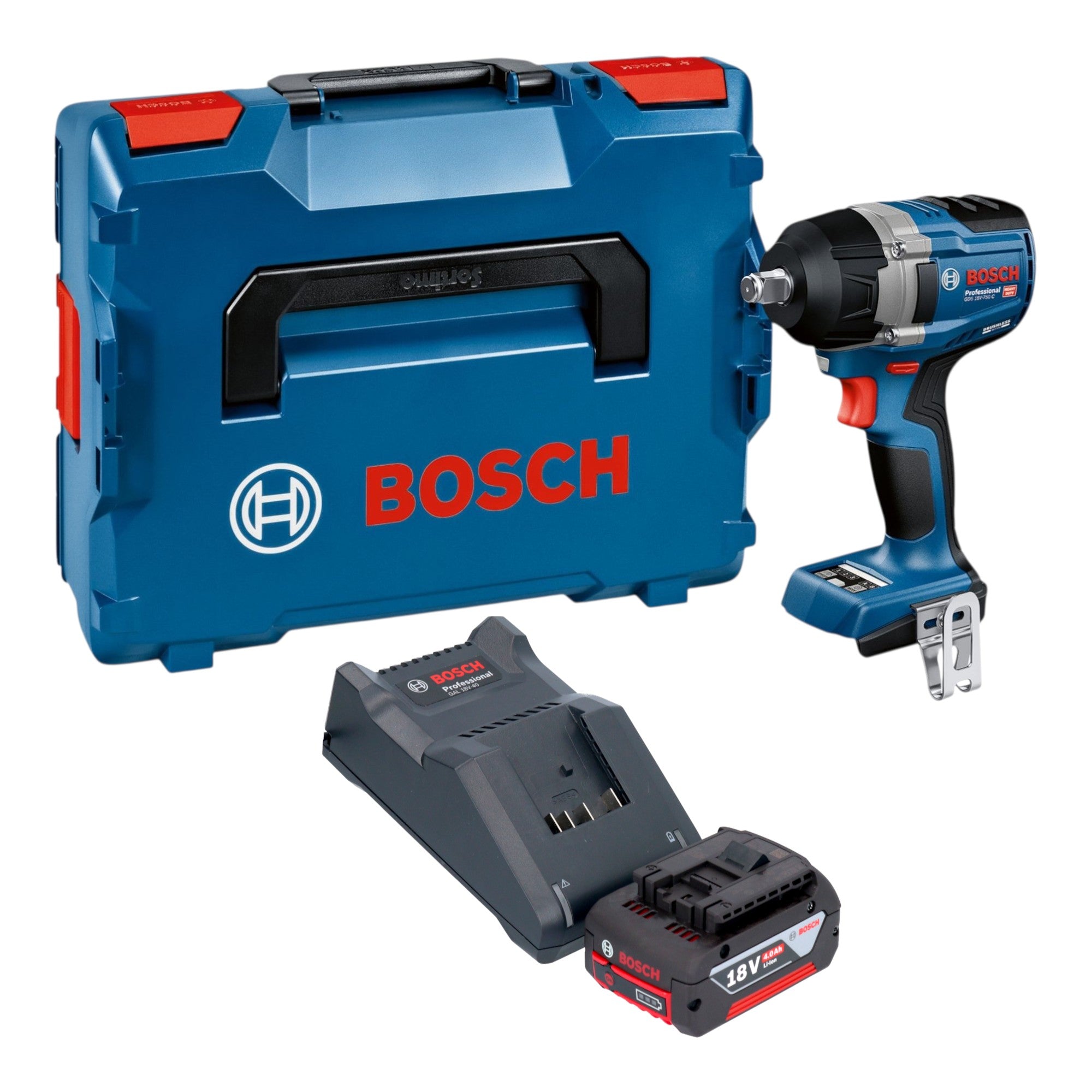Bosch GDS 18V 750 C Akku Schlagschrauber 18 V 750 Nm 1 2 Brushless 1x Akku 4 0 Ah Ladegeraet L Boxx 0 - toolbrothers