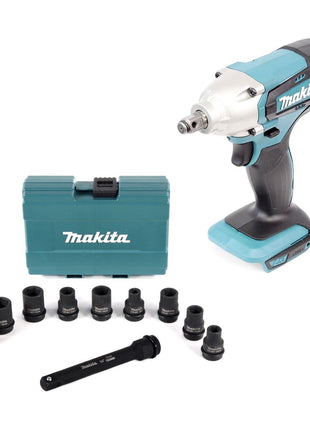 Makita DTW 190 Z Akku Schlagschrauber 1/2" 18V Solo + Steckschlüssel Nuss Set 1/2" 9 tlg. + 1/2" Verlängerung für Schlagnüsse 150mm - ohne Akku, ohne Ladegerät - Toolbrothers