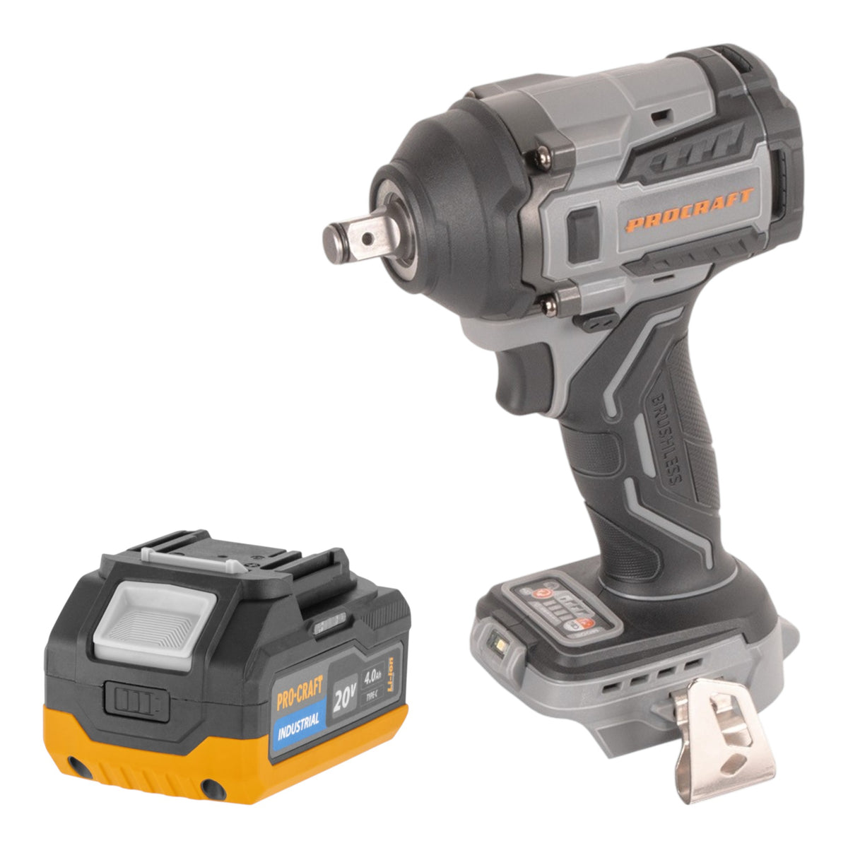 Procraft Industrial IW550Abb Akumulatorowy klucz udarowy 20 V 550 Nm 1/2" Solo - bez akumulatora, bez ładowarki