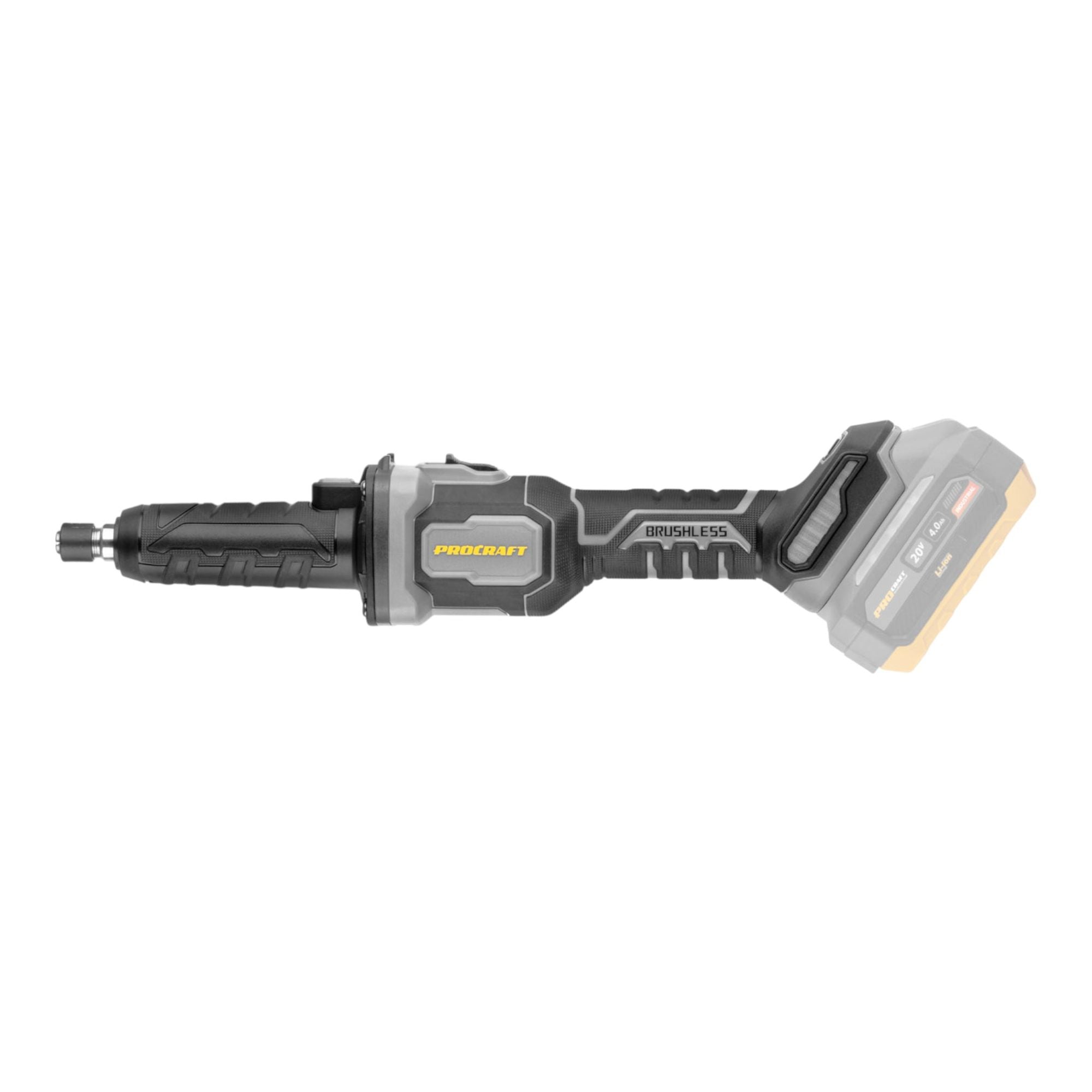 Procraft Industrial DG20A BB Akku Geradschleifer 20 V 6 mm Brushless 2x Akku 4 0 Ah Ladegeraet RHINO Toolcase 2 - toolbrothers