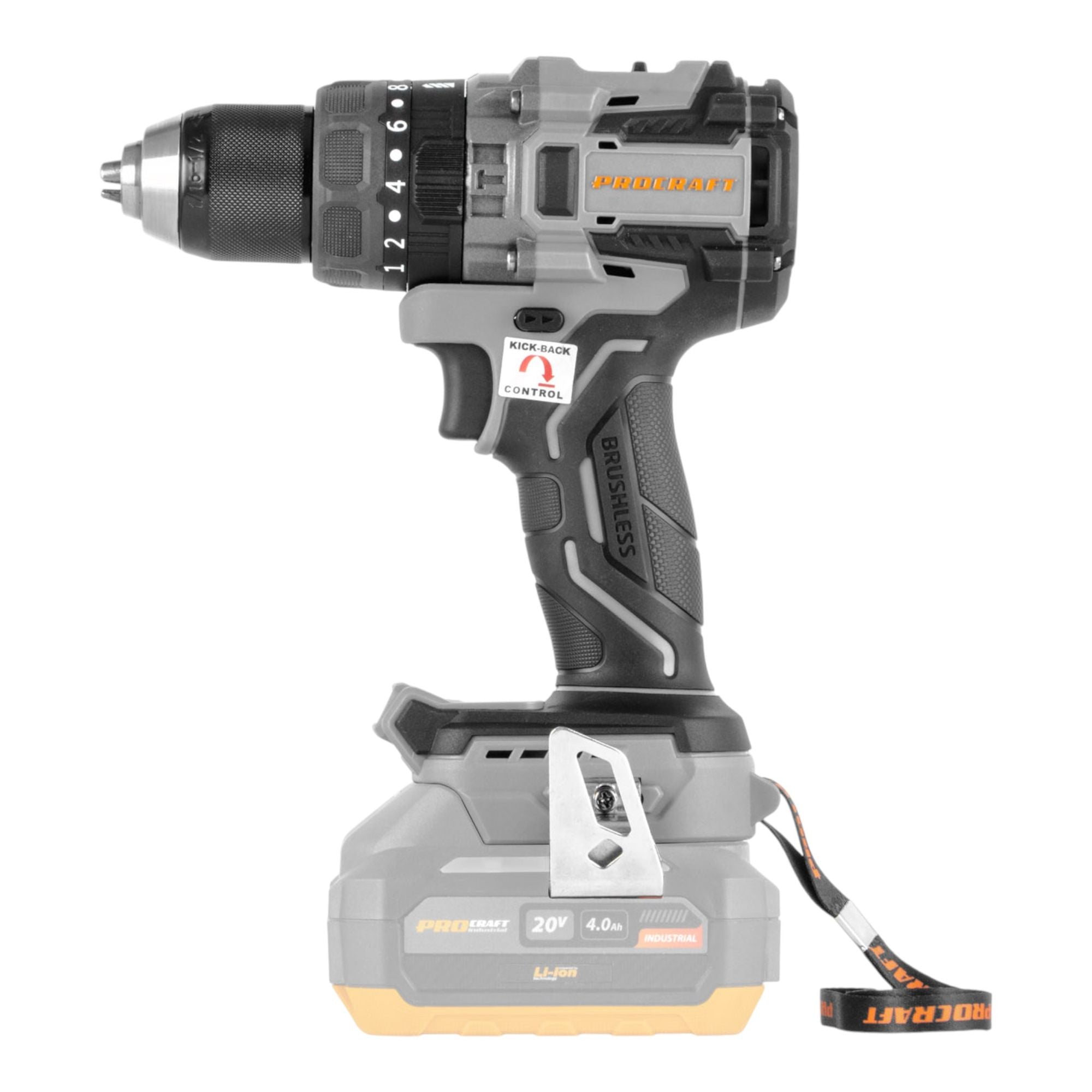 Procraft Industrial CD20B BB Akku Schlagbohrschrauber 20 V 150 Nm Brushless 2x Akku 4 0 Ah Ladegeraet RHINO Toolcase 2 - toolbrothers