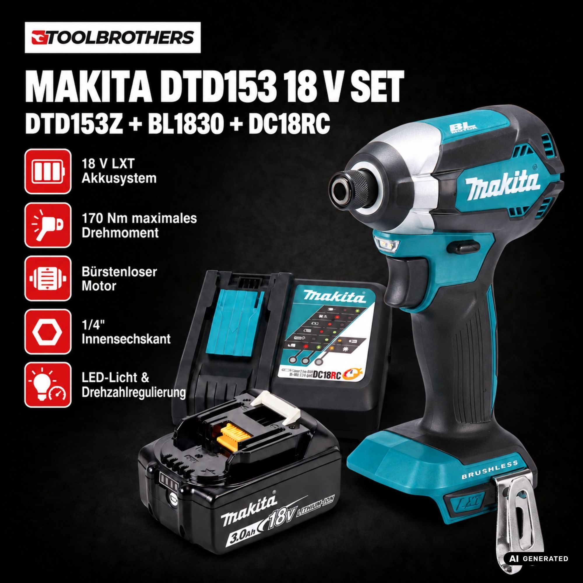 Toolbrothers Powertools Adventskalender 2026 Makita DTD153Z Edition Gr XL 1 - toolbrothers