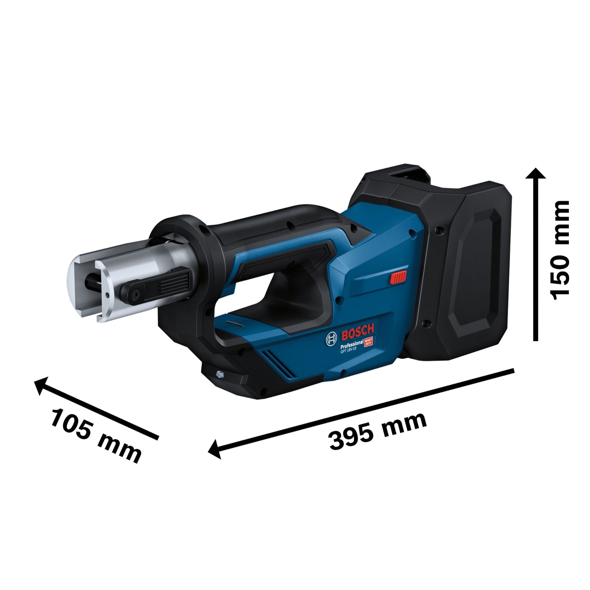 Bosch GPT 18V 19 Professional Akku Presswerkzeug 18 V 21 kN 1x Akku 5 0 Ah 3x Pressbacke L Boxx ohne Ladegeraet 4 - toolbrothers