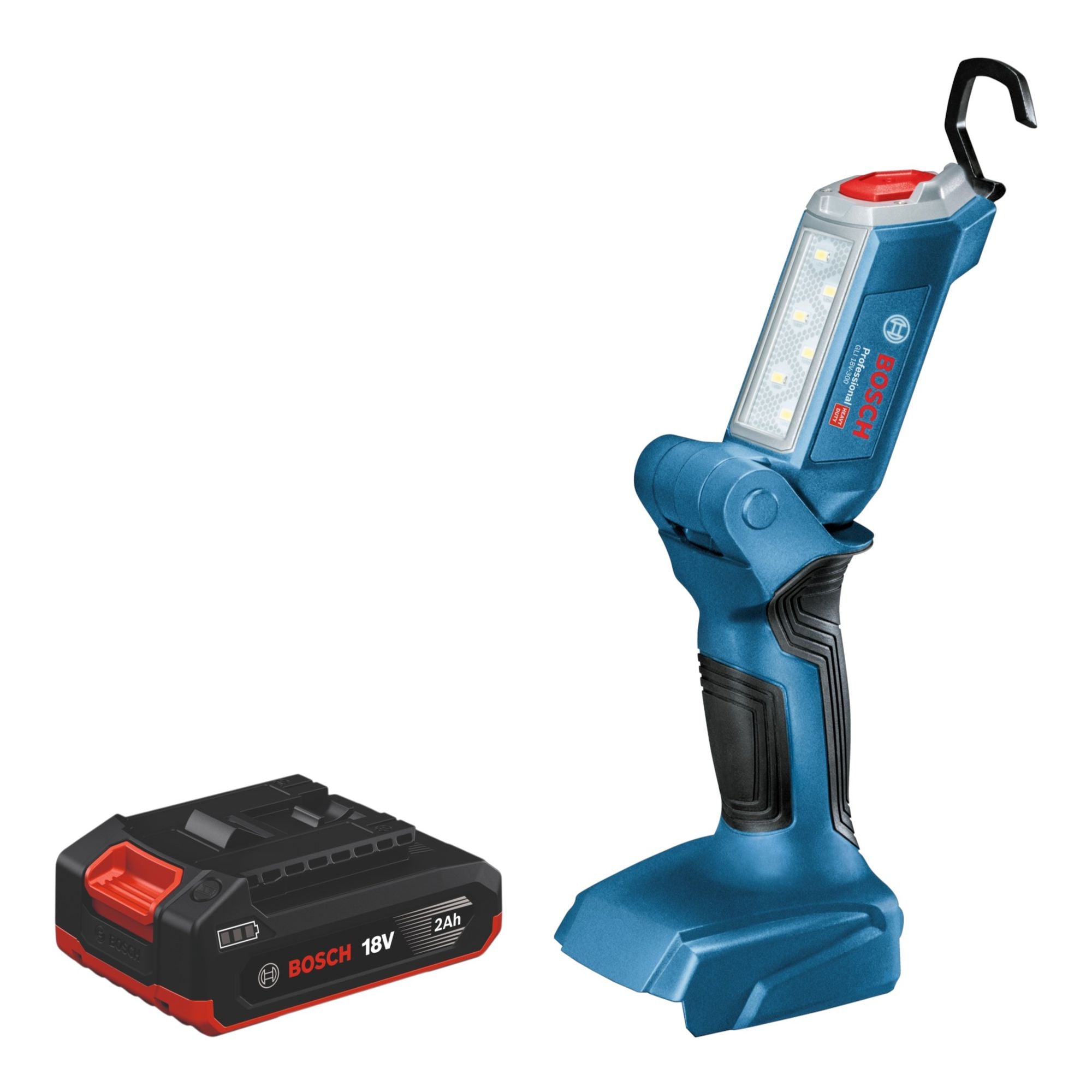 Bosch GLI 18V 300 Professional Akku Bauleuchte 18 V 300 lm 1x Akku 2 0 Ah ohne Ladegeraet 0 - toolbrothers