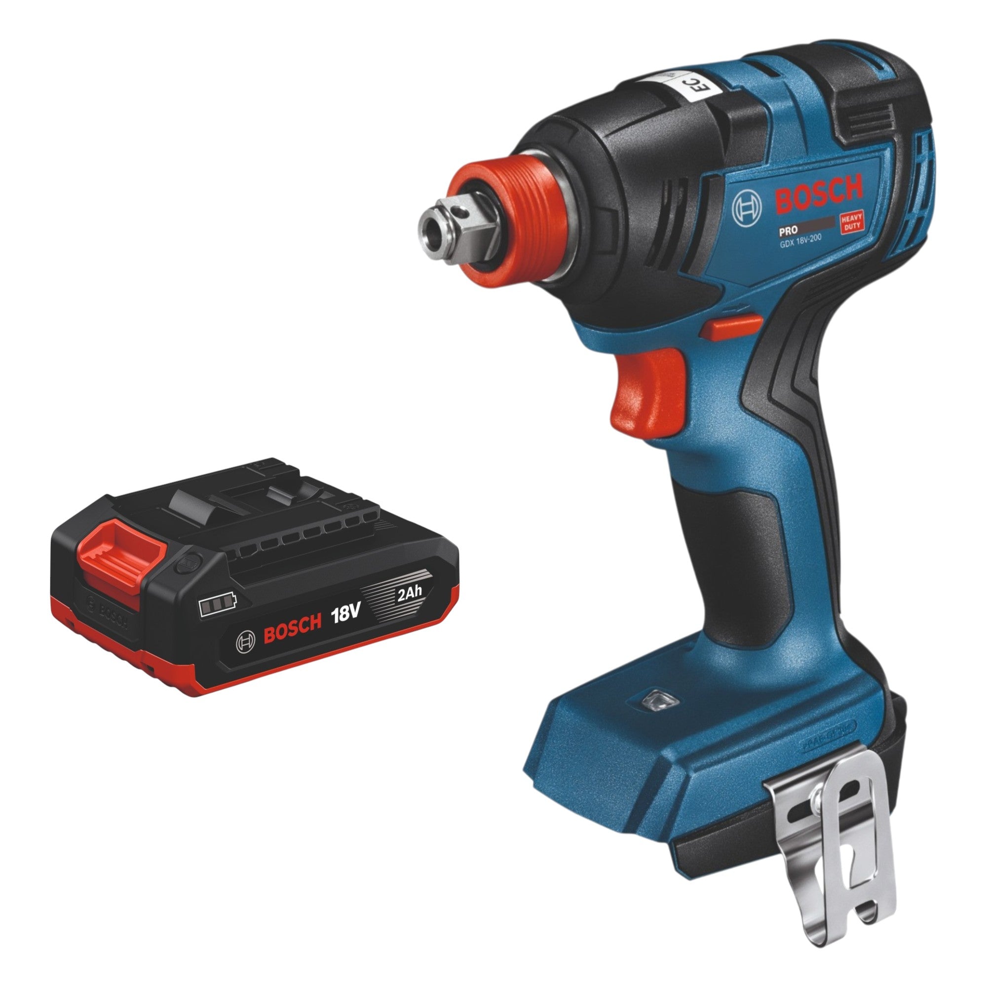 Bosch GDX 18V 200 Professional Akku Drehschlagschrauber 18 V 200 Nm Brushless 1x Akku 2 0 Ah ohne Ladegeraet 0 - toolbrothers