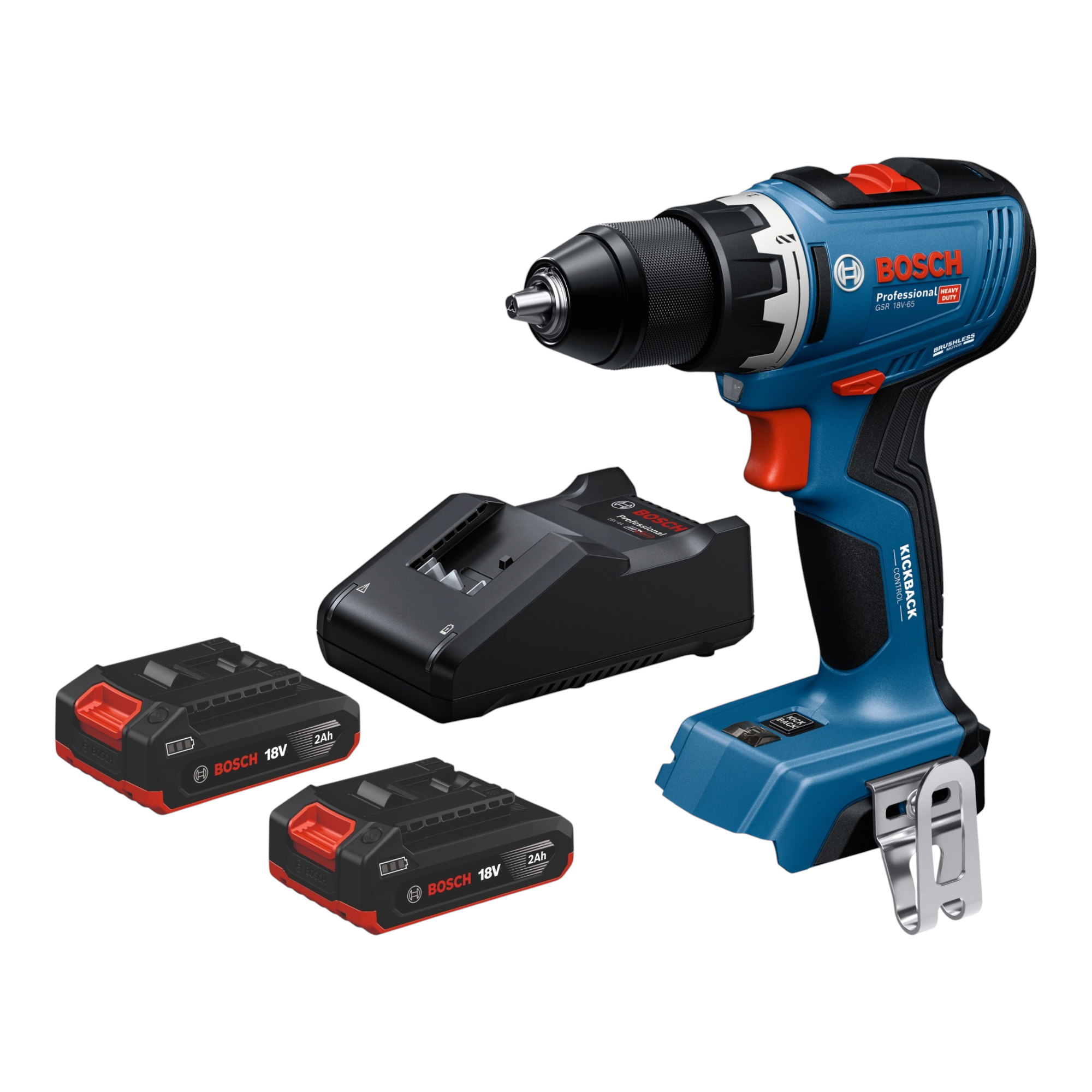 Bosch GSR 18V 65 Professional Akku Bohrschrauber 18 V 63 Nm Brushless 2x Akku 2 0 Ah Ladegeraet 0 - toolbrothers