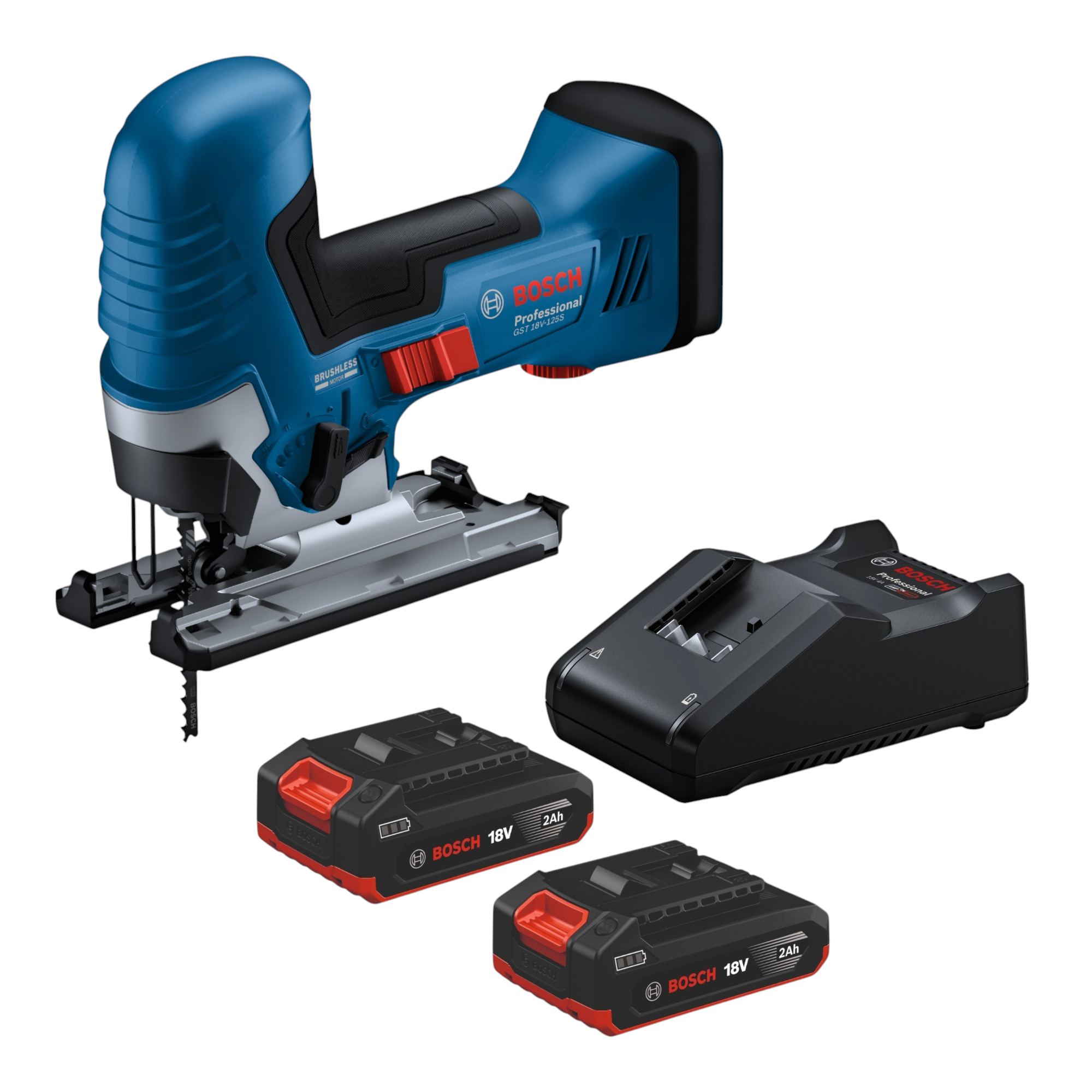 Bosch GST 18V 125 S Professional Akku Stichsaege 18 V 125 mm Brushless 2x Akku 2 0 Ah Ladegeraet 0 - toolbrothers