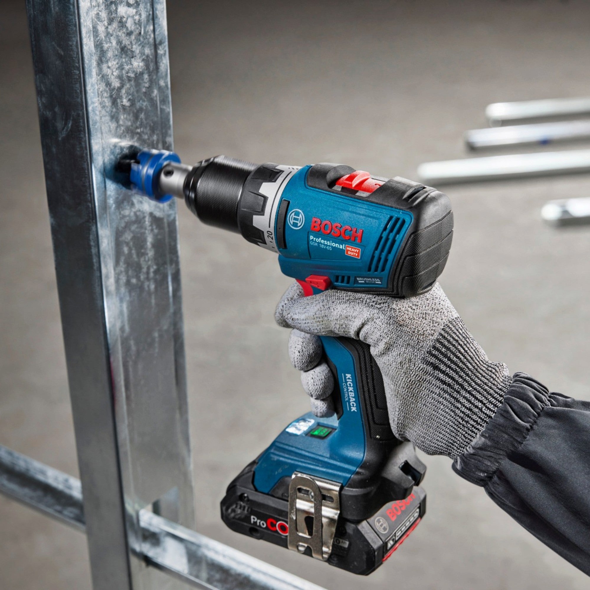 Bosch GSR 18V 65 Professional Akku Bohrschrauber 18 V 63 Nm Brushless 1x Akku 2 0 Ah L Boxx ohne Ladegeraet 4 - toolbrothers